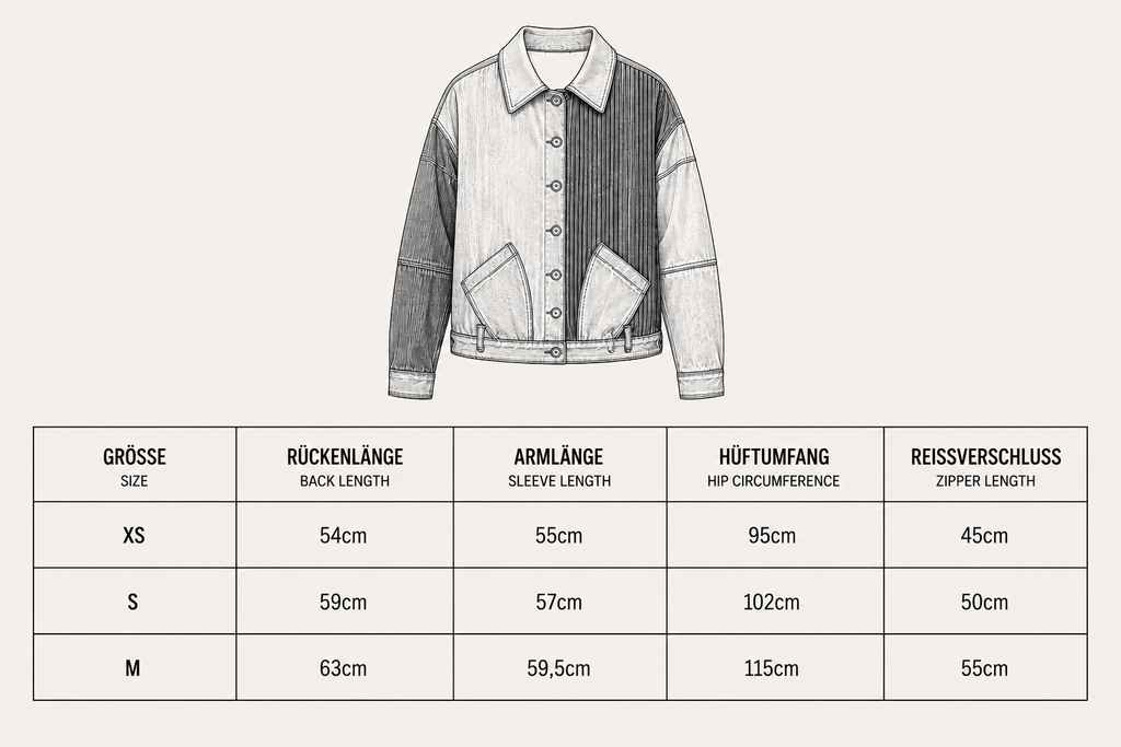 Patchwork Oversized Denim Jacket Pattern – Schnittmuster | Recrave Upcycling