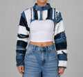 Hand-sewn Cropped Jacket from Recycled Denim (Pre-Order)