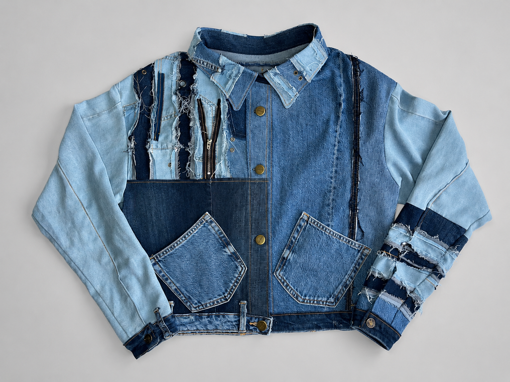 Distressed denim jacket "10 Hours" (Pre-Order)
