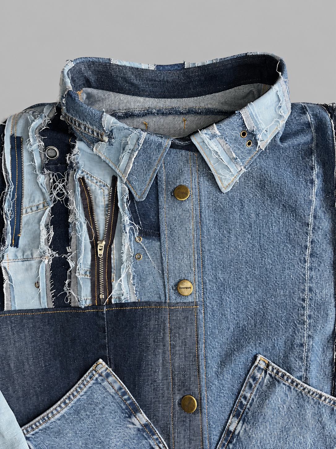 Distressed denim jacket "10 Hours" (Pre-Order)