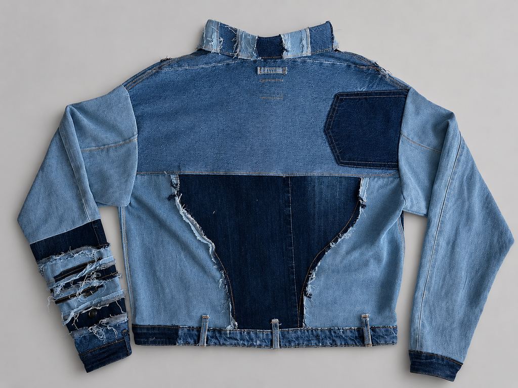Distressed denim jacket "10 Hours" (Pre-Order)