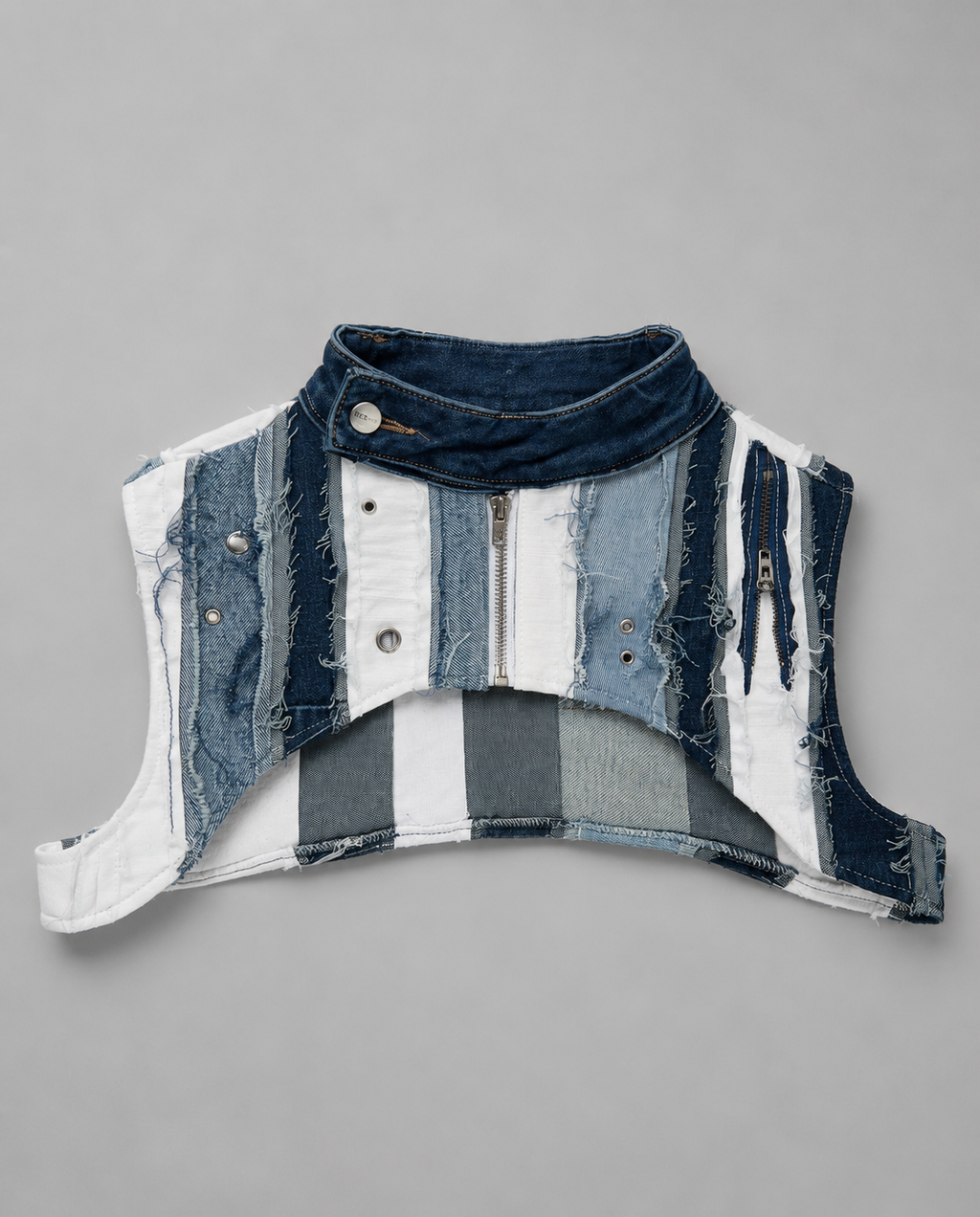 Hand-sewn Cropped Denim Top made from recycled jeans (Pre-Order)