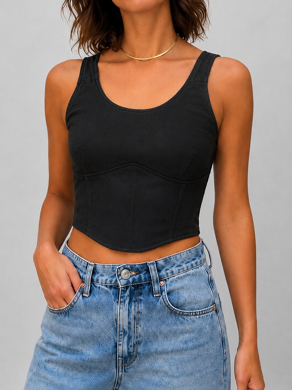 Denim Corset Sewing Pattern - Schnittmuster | Recrave Upcycling