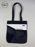 Upcycled Denim Tote Bag schwarz– recrave originals