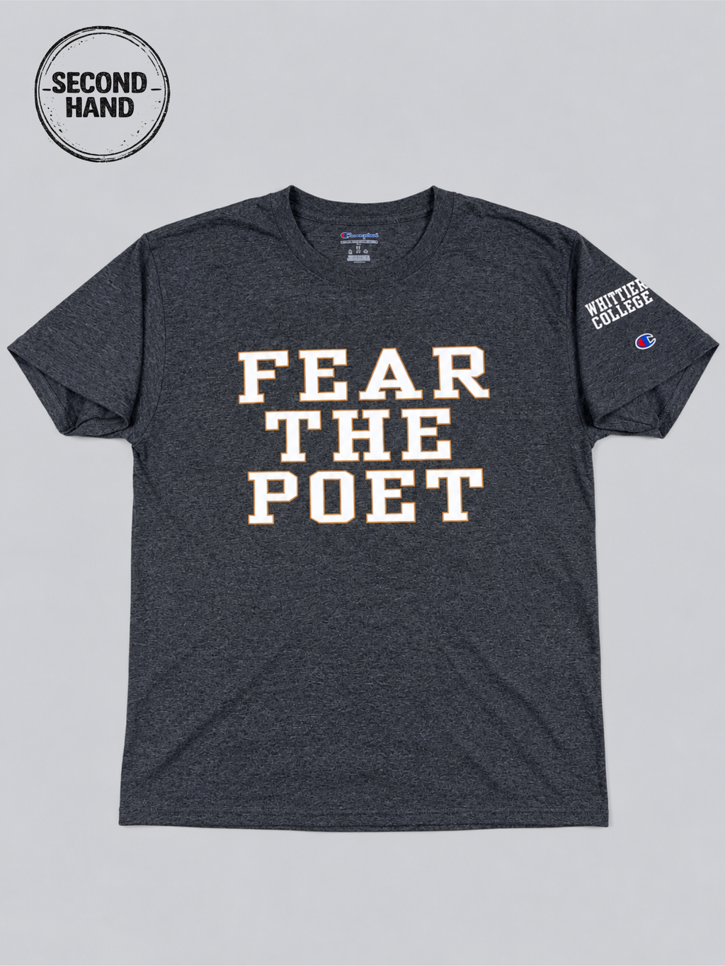 Champion T-Shirt „Fear the Poet“ in grau M - second hand
