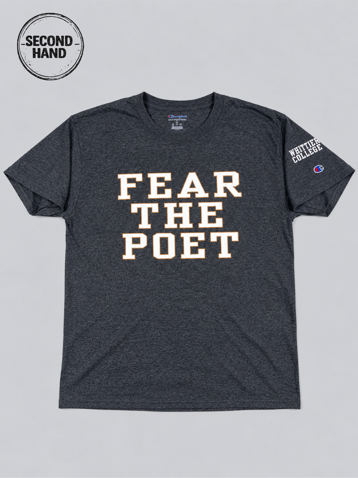 Champion T-Shirt „Fear the Poet“ in grau M - second hand