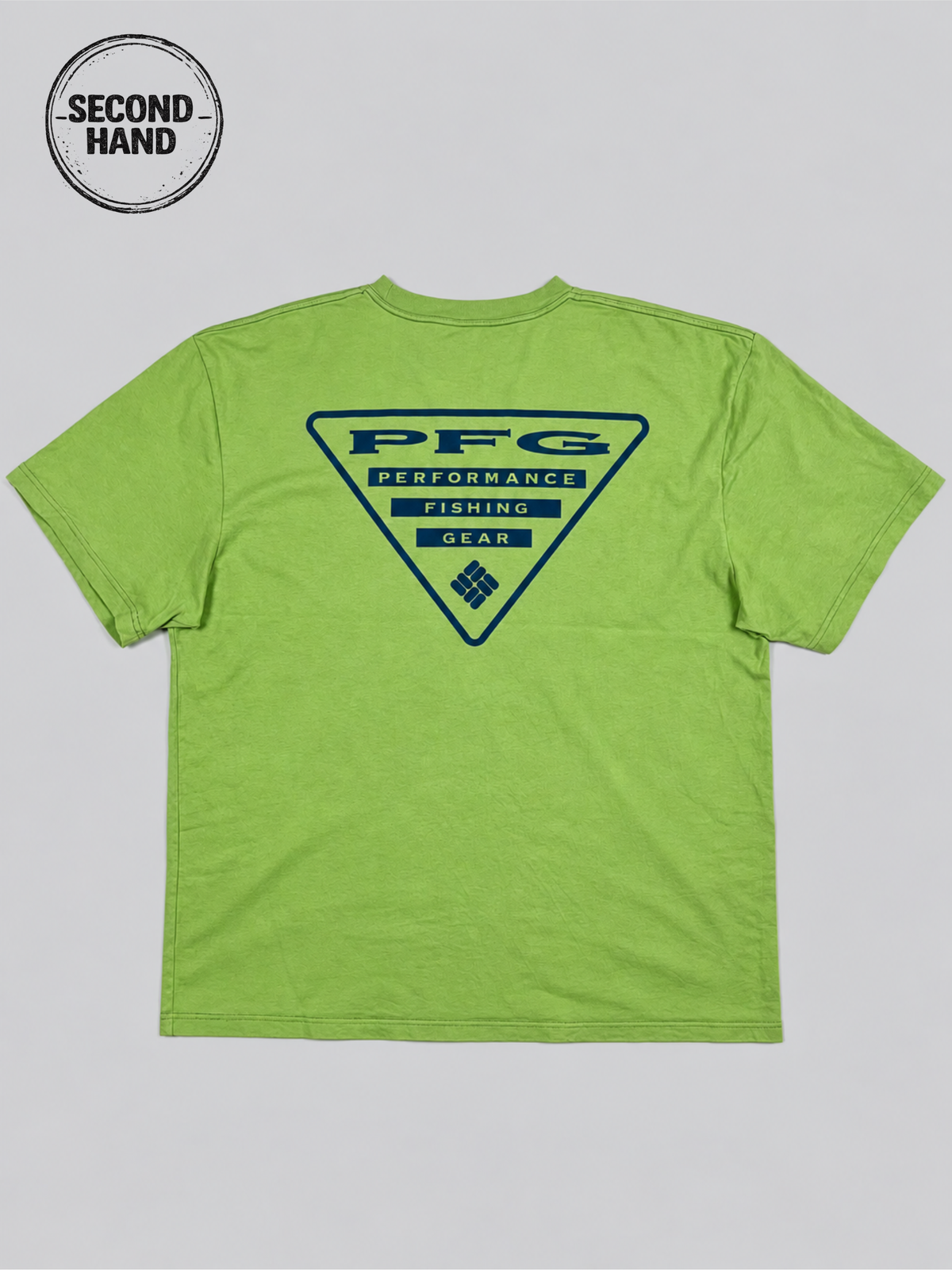 Columbia PFG T-Shirt mit Rückenprint, hellgrün XL - second hand