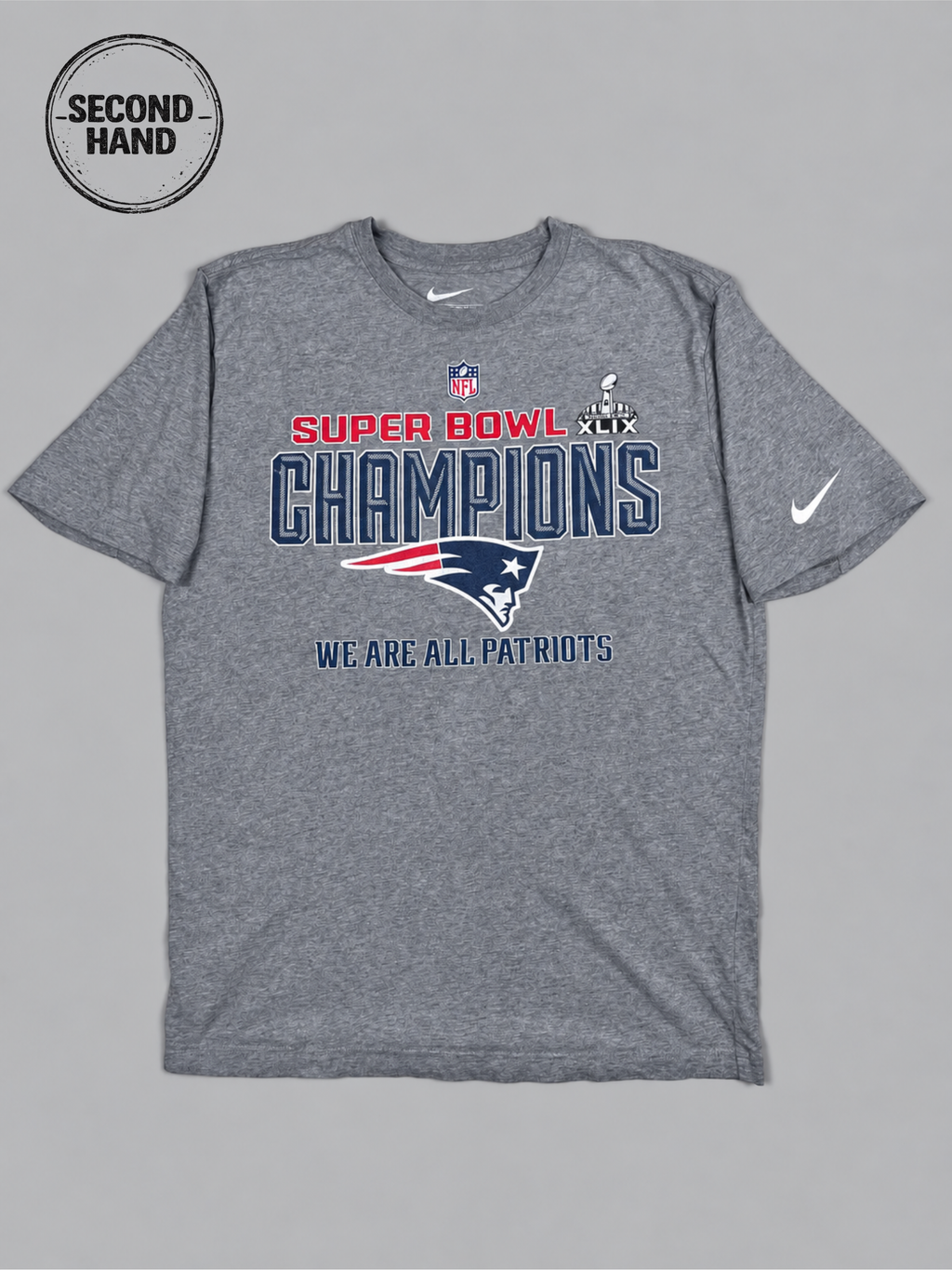 Nike NFL Patriots Super Bowl XLIX Champions T-Shirt M - second hand
