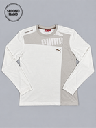 PUMA Langarmshirt in Creme und Beige M - second hand