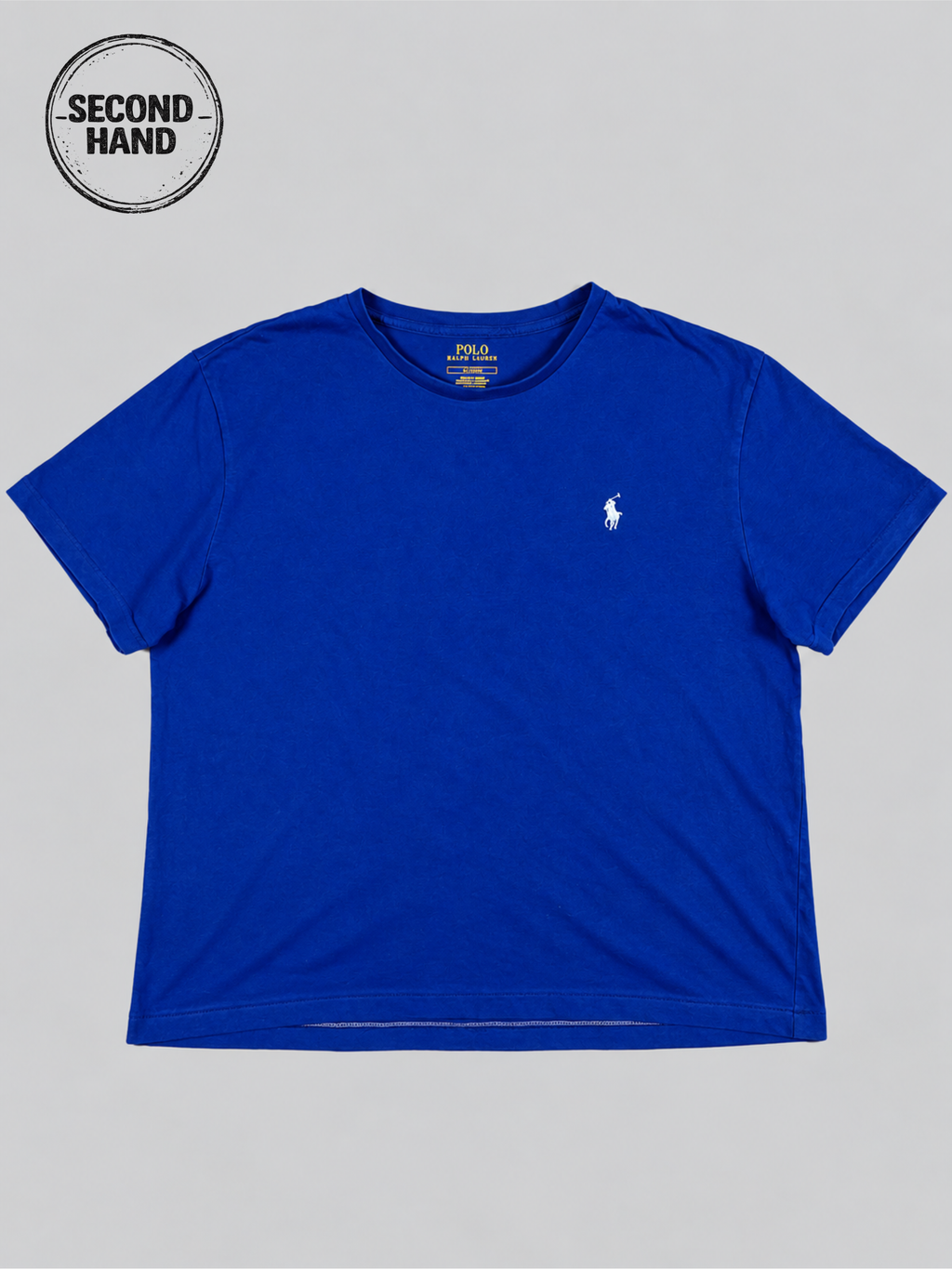 Polo Ralph Lauren T-Shirt in Royalblau mit Logo S - second hand