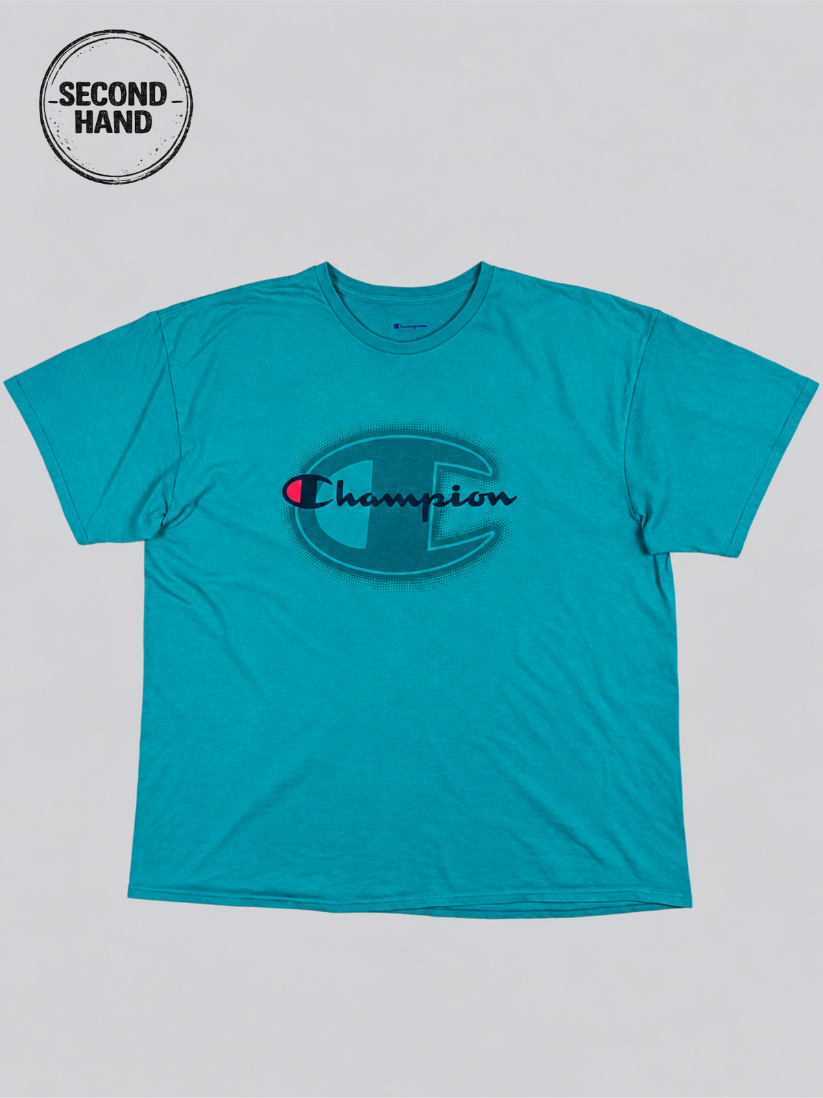 Champion T-Shirt in Türkis XXL - second hand