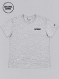 Champion T-Shirt in Hellgrau mit „Victorious“-Print S / M - second hand