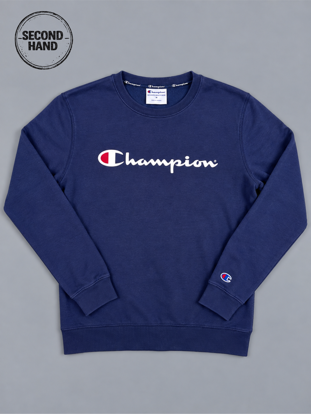Champion Sweatshirt basic dunkelblau S - second hand