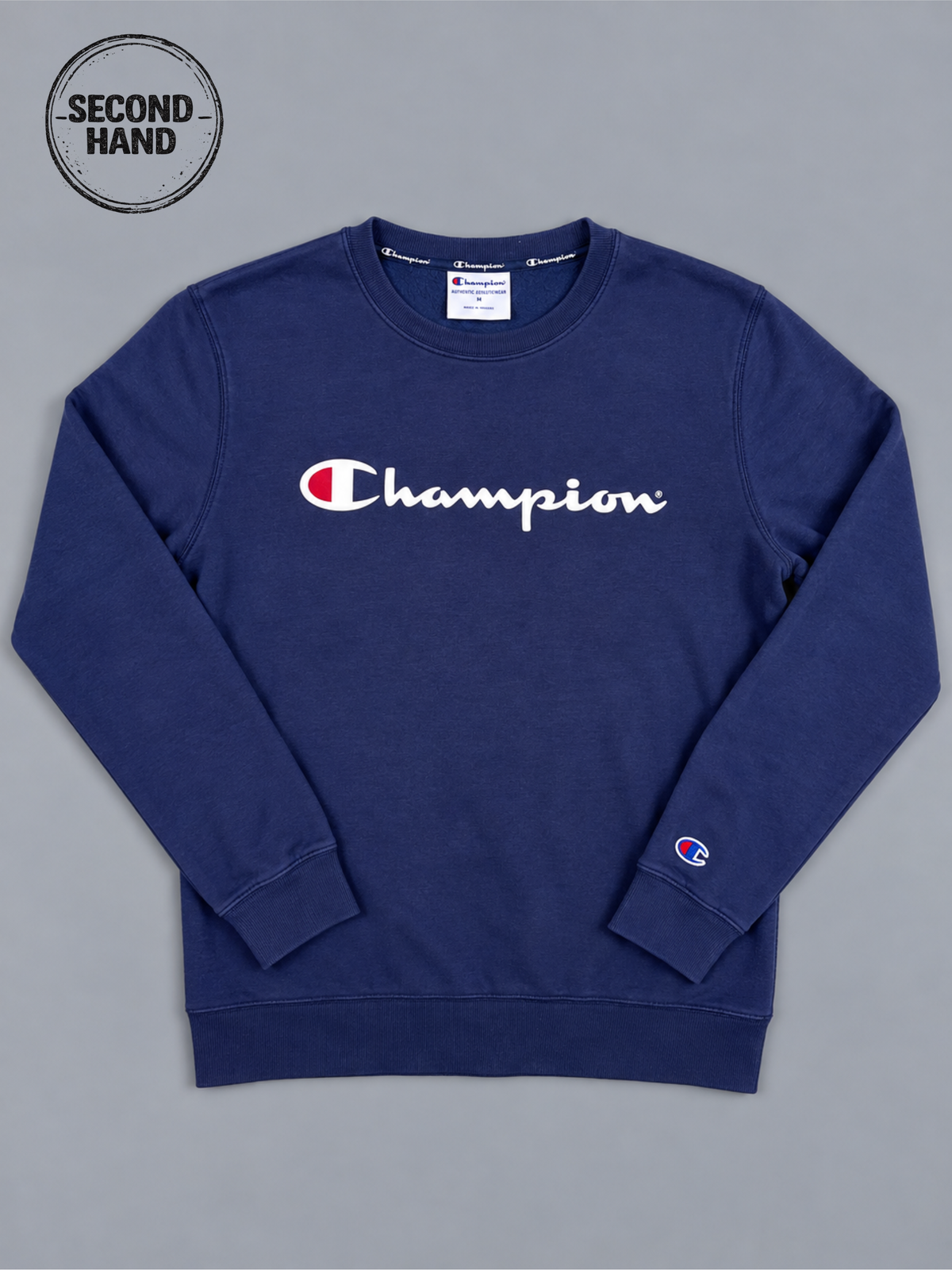 Champion Sweatshirt basic dunkelblau S - second hand