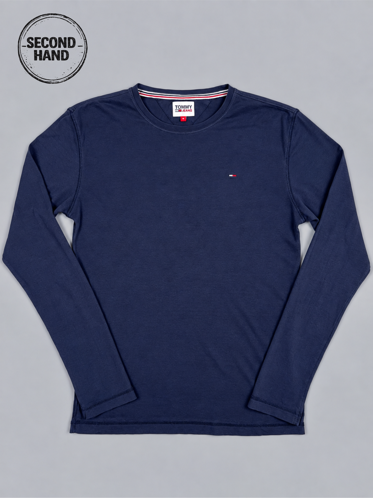 Tommy Jeans Langarmshirt in Navy M - second hand