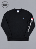Champion Sweatshirt basic schwarz M / L - second hand