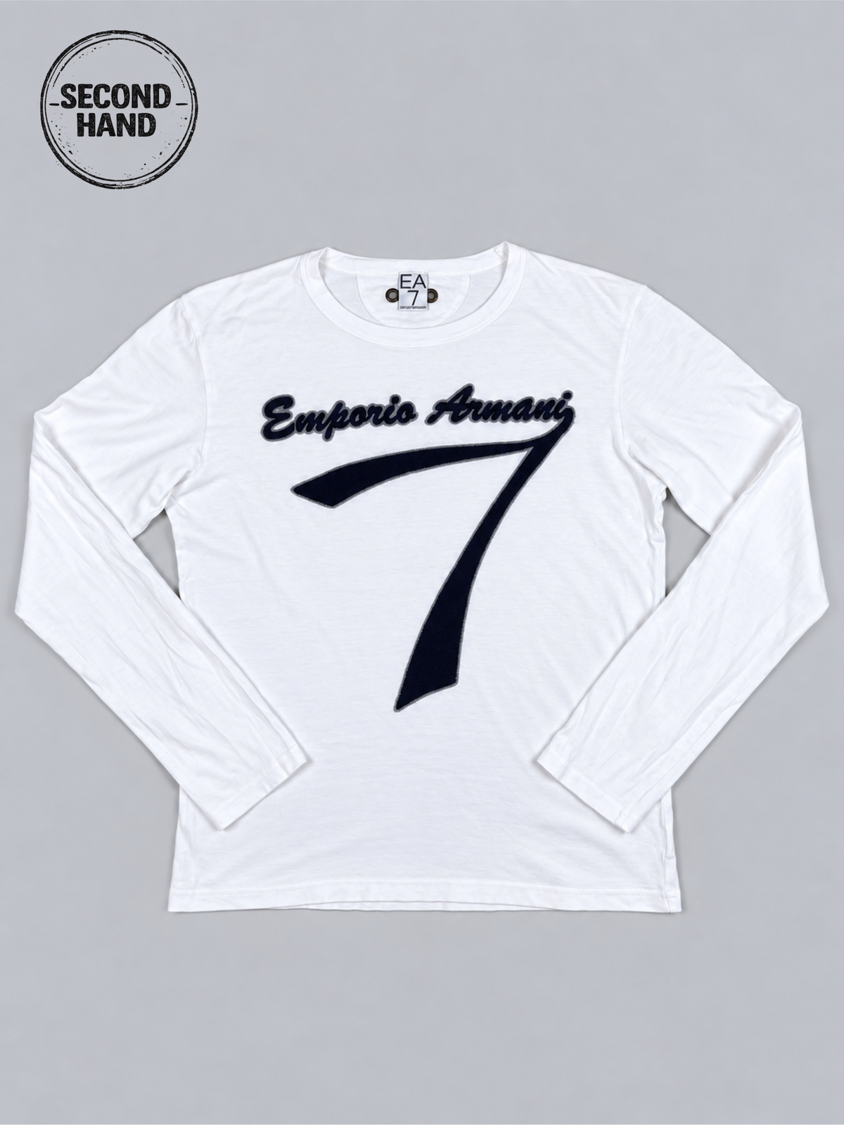 Armani Langarmshirt "7"Patch S / M - second hand