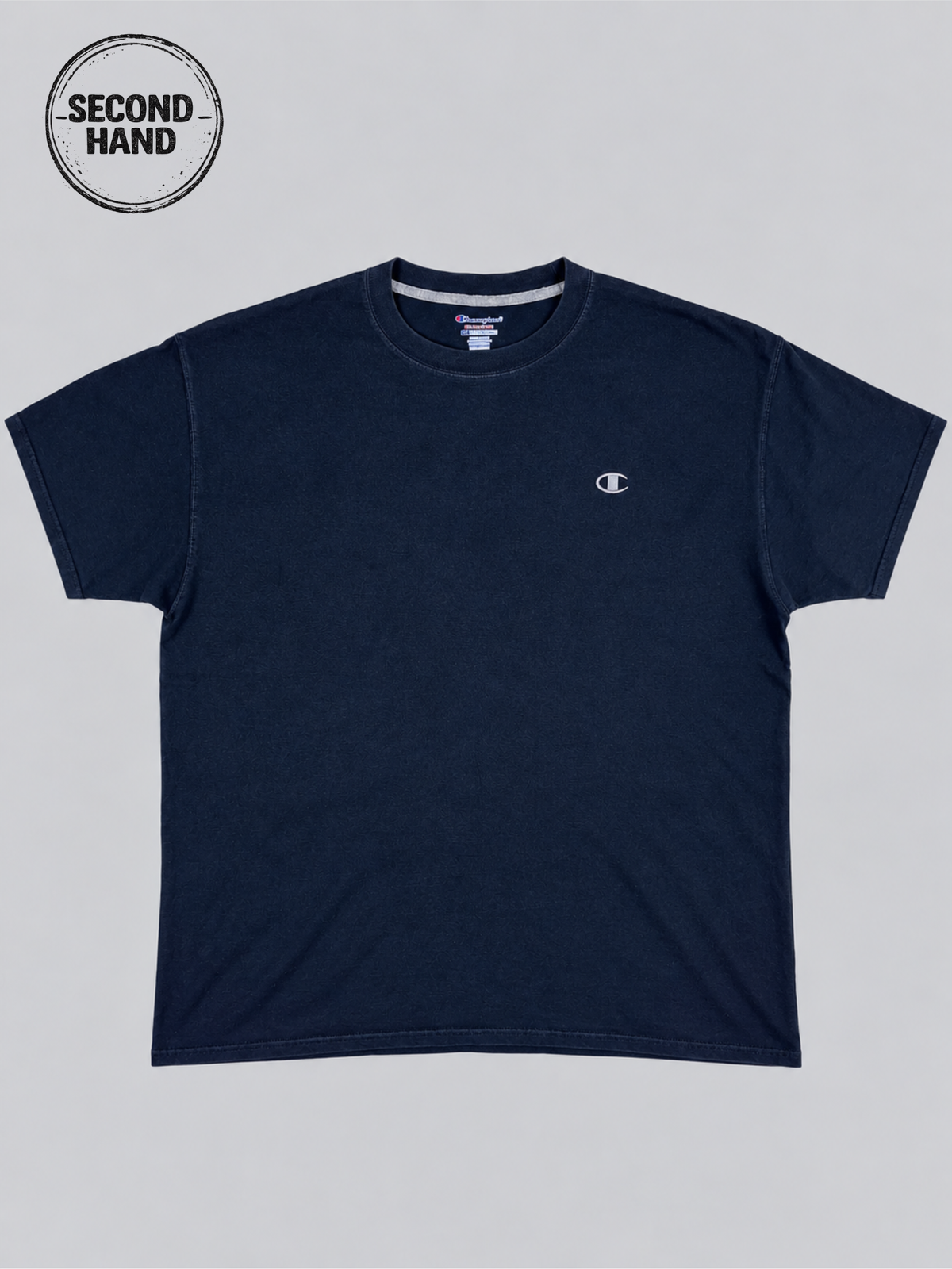 Champion T-Shirt mit Stick Logo schwarz XXL - second hand