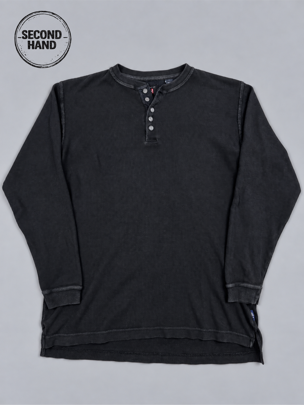 Levi's Henley-Langarmshirt mit Knopfleiste L - second hand
