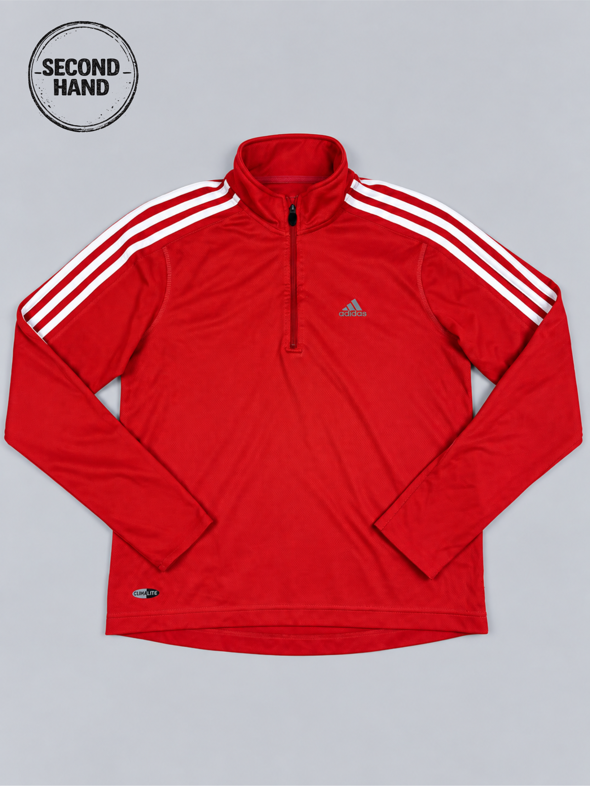 adidas Y2K Look Langarmshirt mit kurzem Reißverschluss S - second hand