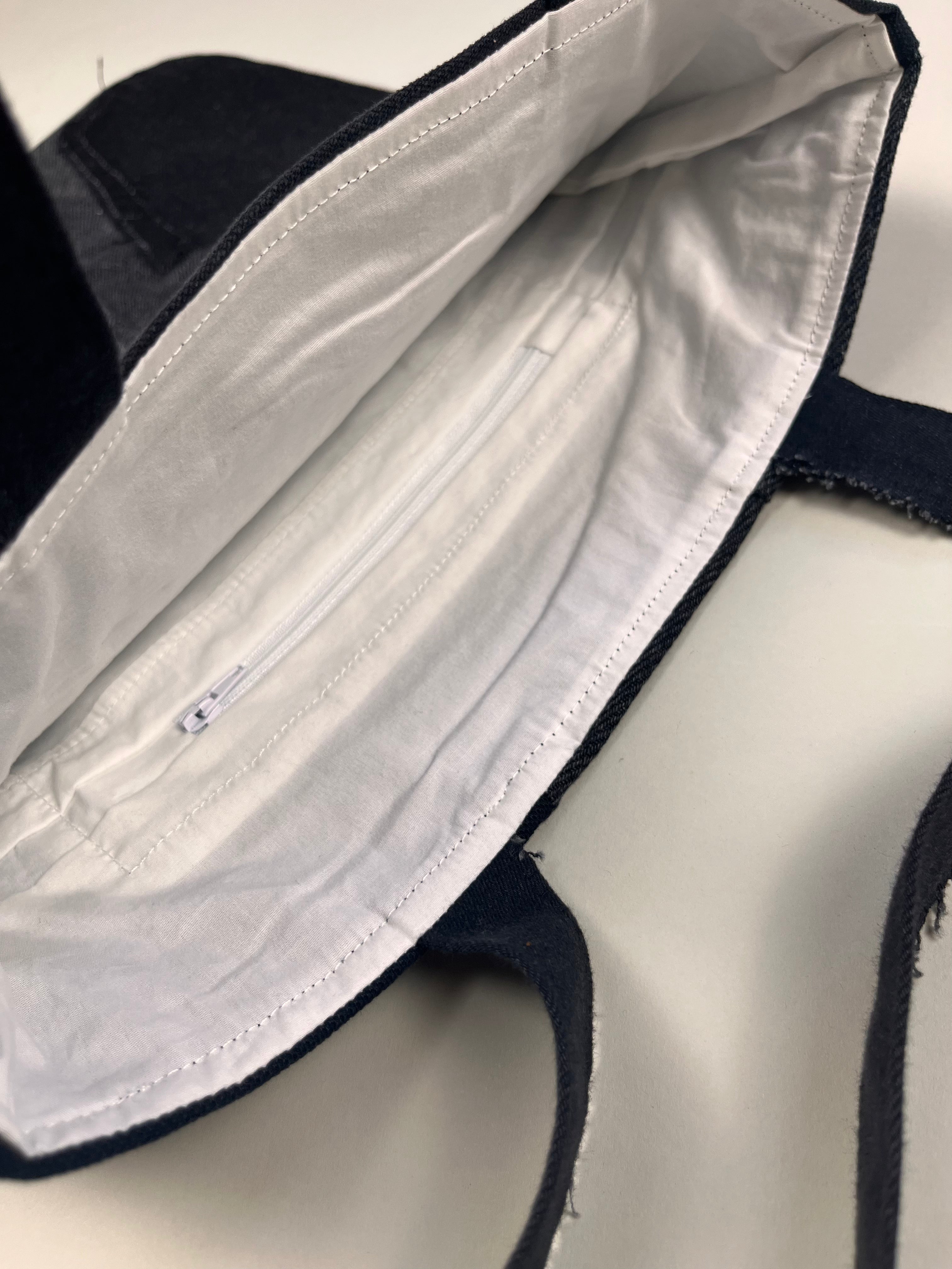 Upcycled Denim Tote Bag schwarz– recrave originals