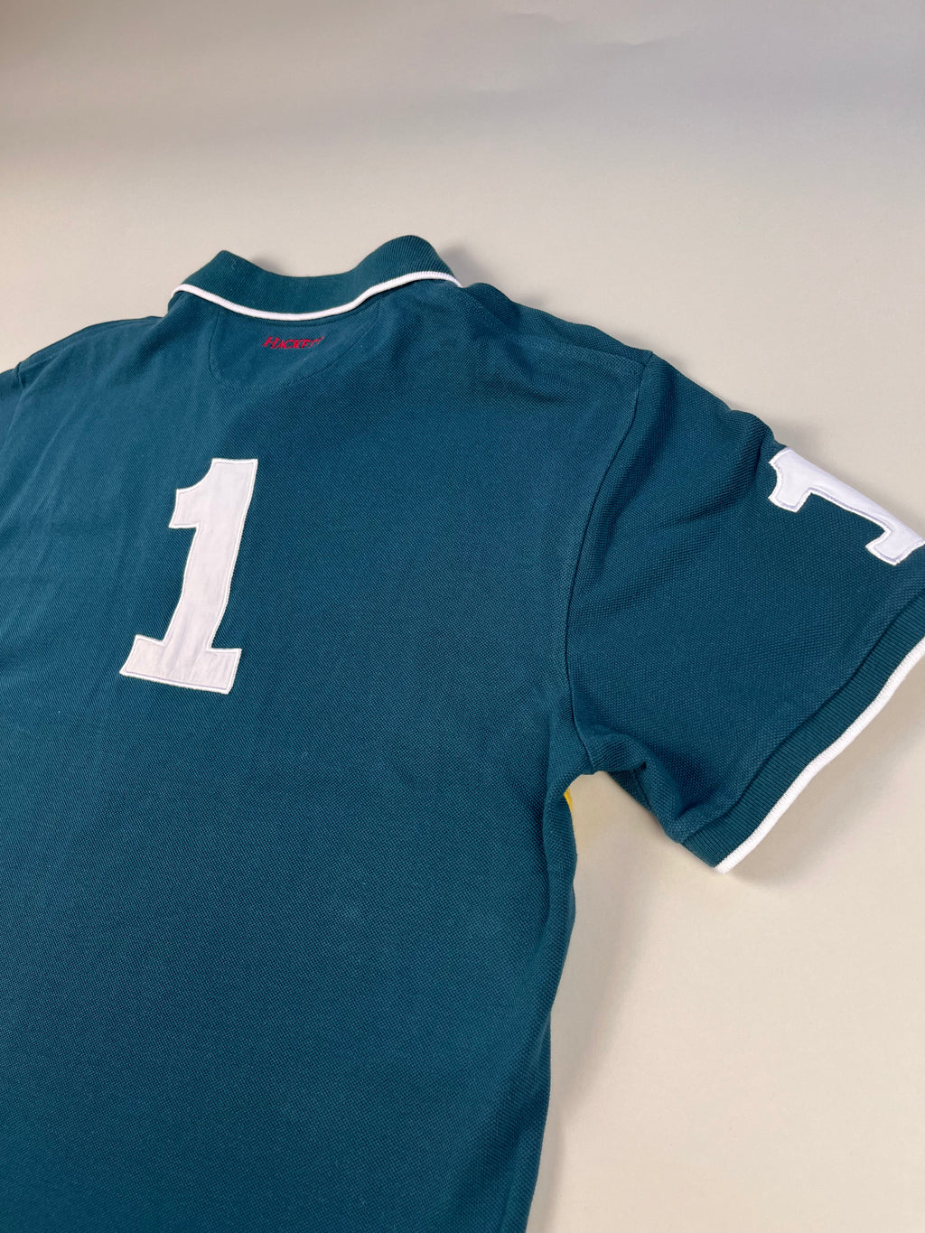 Hackett London Army Polo Shirt – Teal/Yellow | Second Hand