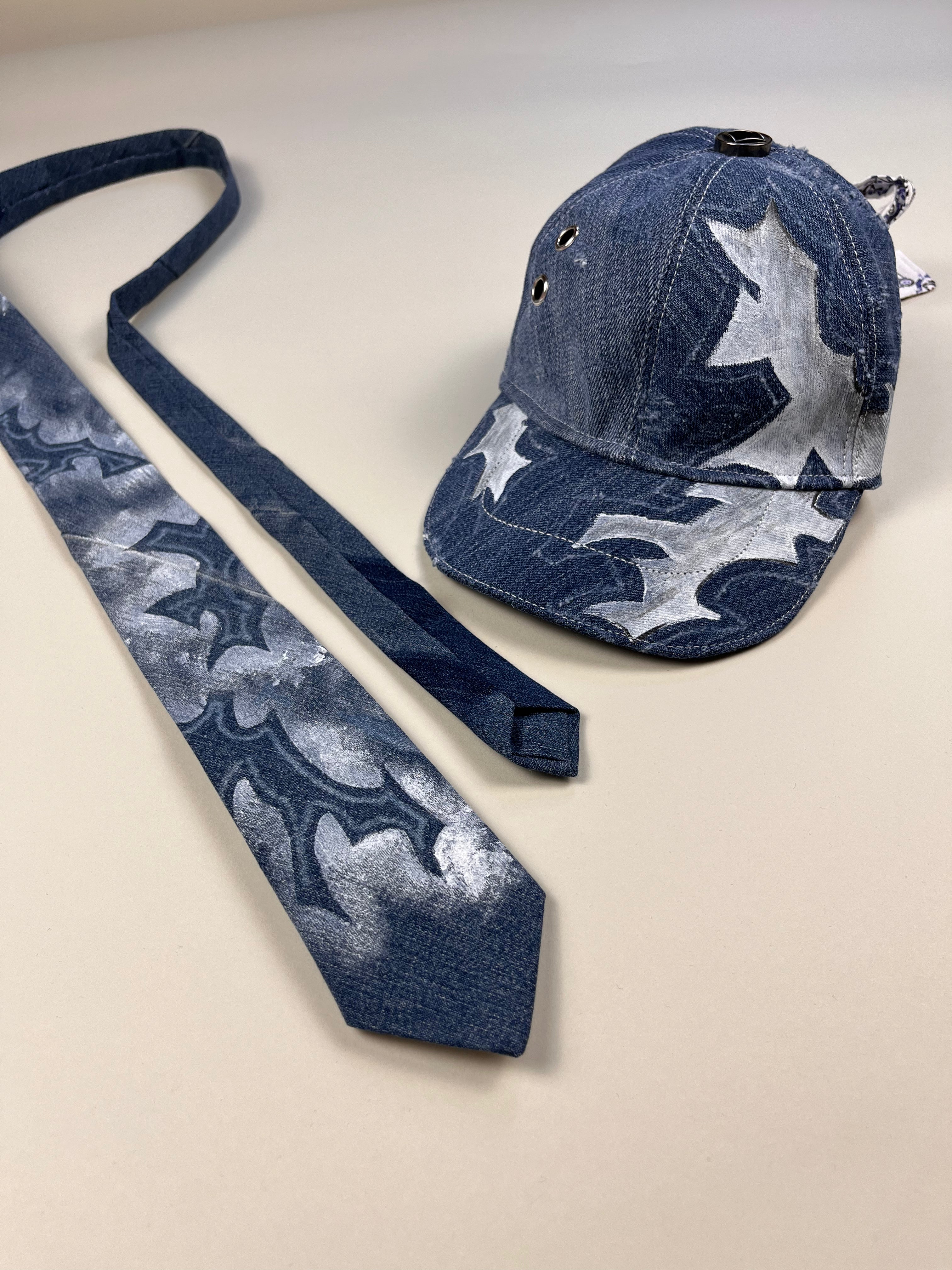 Denim Krawatte – Handpainted Details | recrave originals