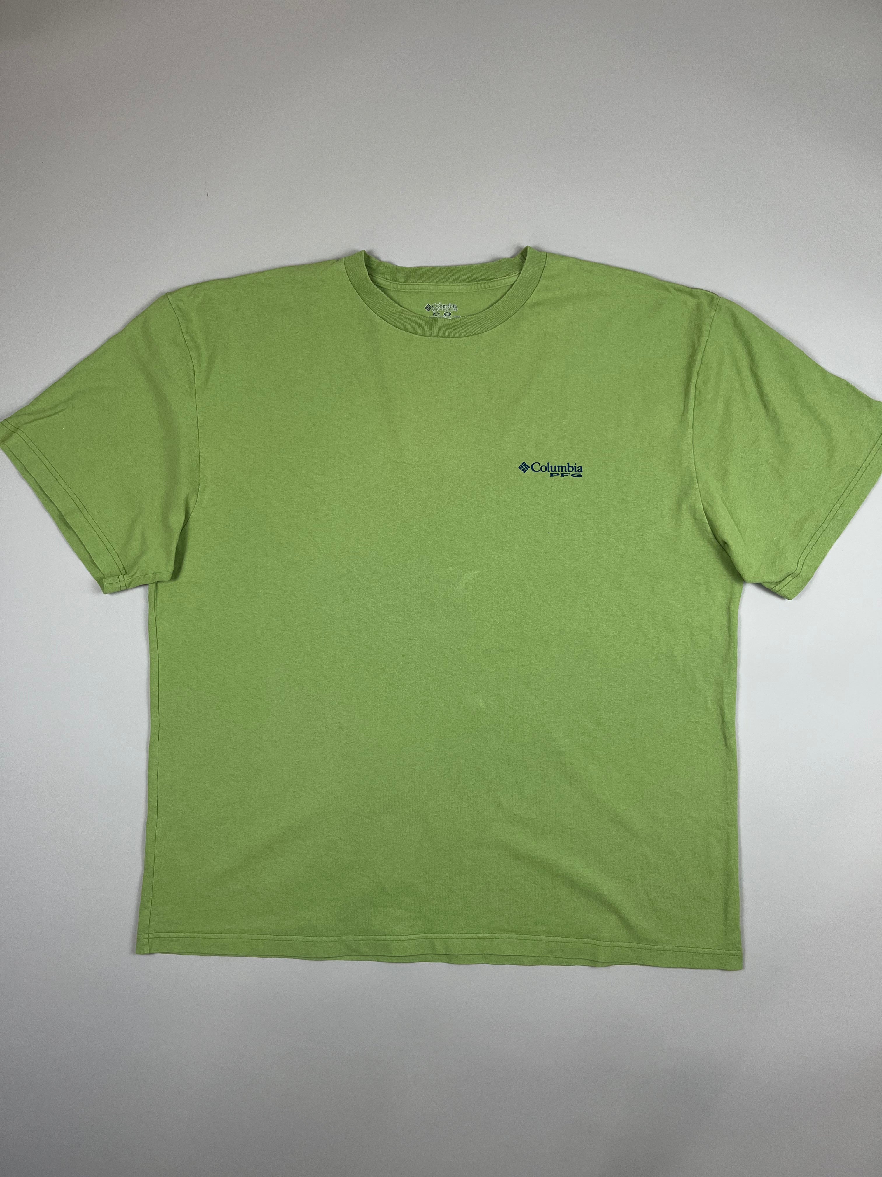 Columbia PFG T-Shirt mit Rückenprint, hellgrün XL - second hand