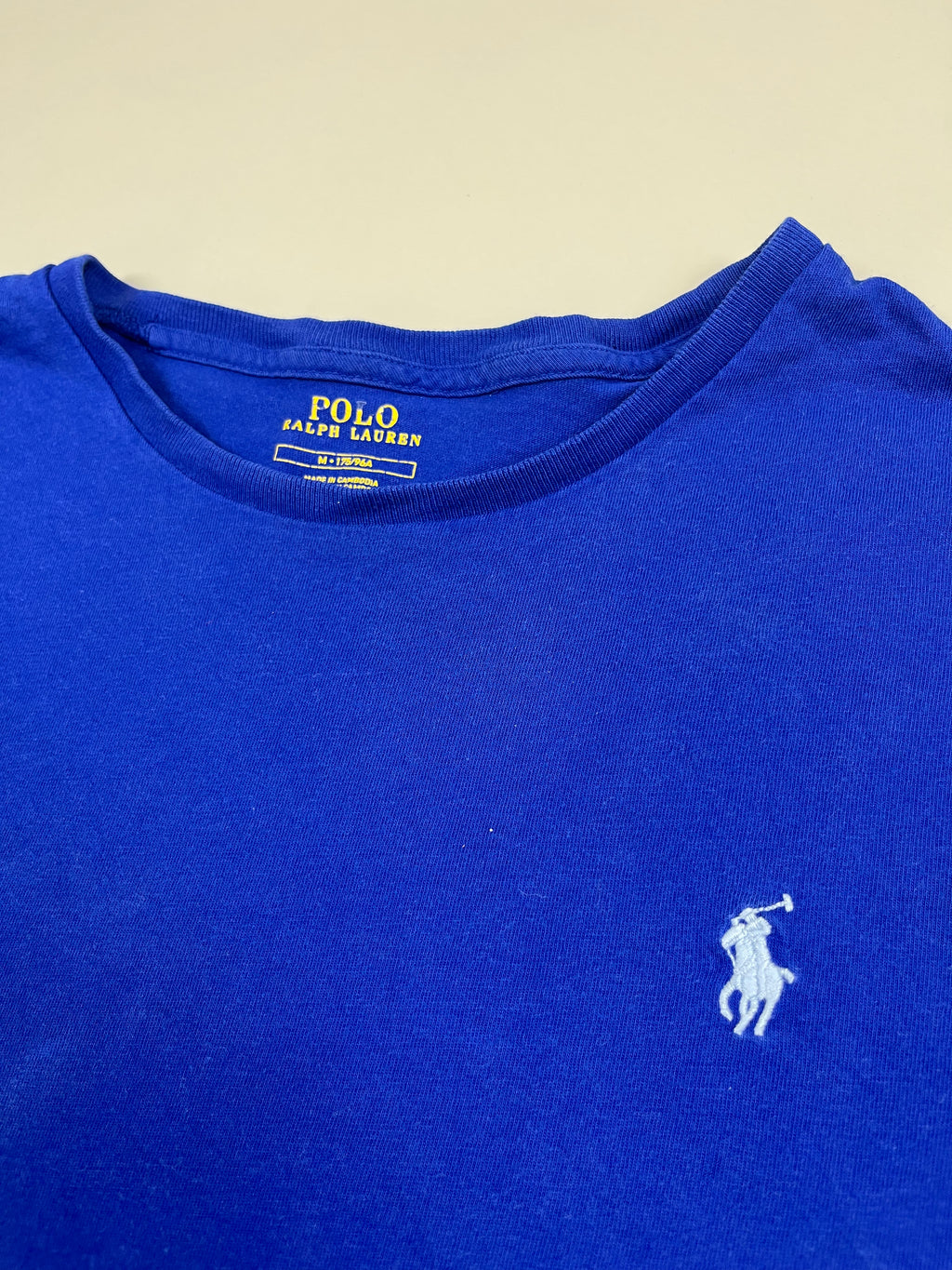 Polo Ralph Lauren T-Shirt in Royalblau mit Logo S - second hand