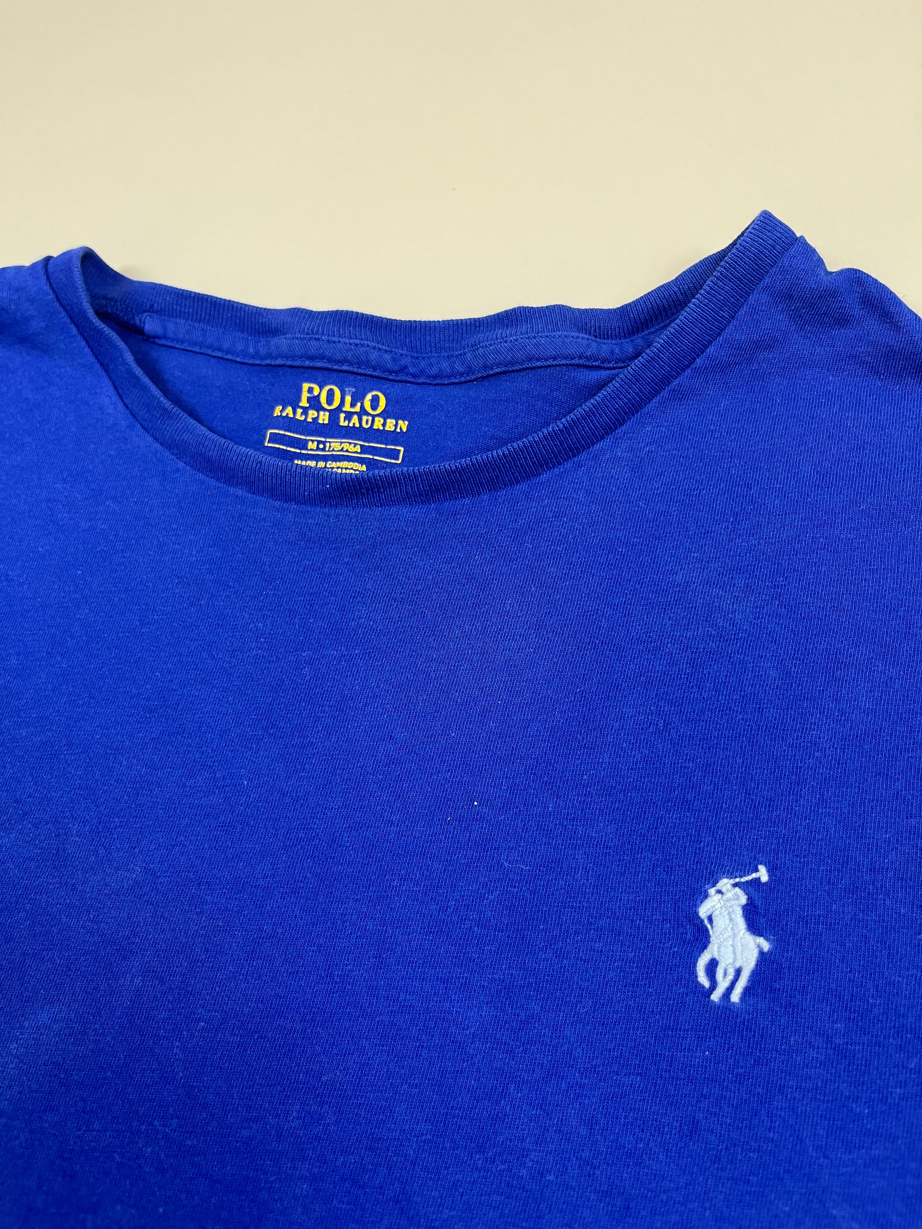 Polo Ralph Lauren T-Shirt in Royalblau mit Logo S - second hand