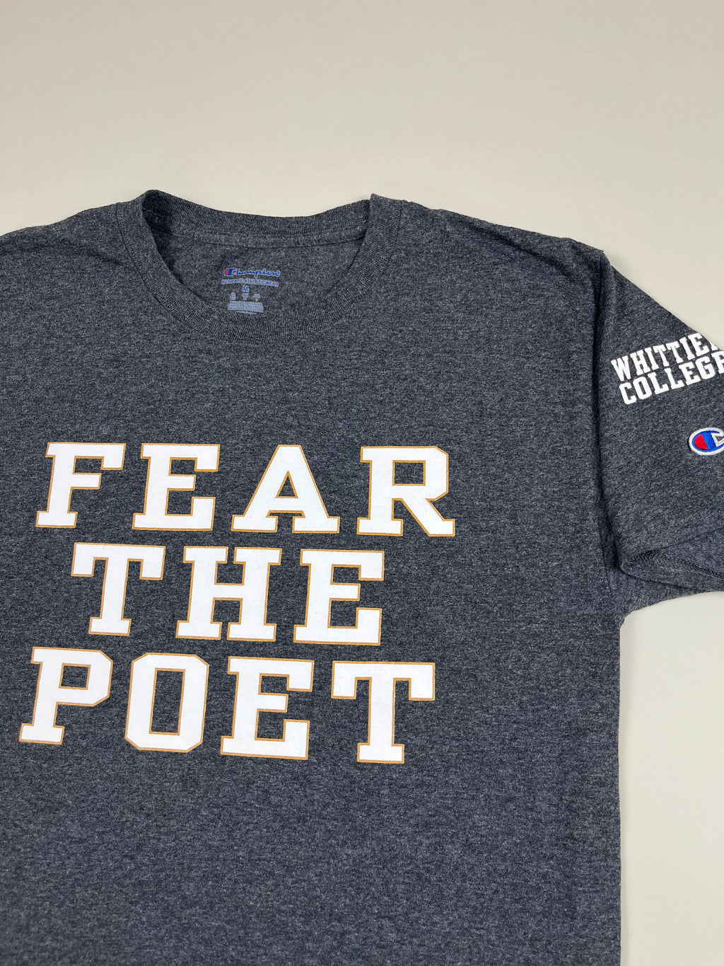 Champion T-Shirt „Fear the Poet“ in grau M - second hand