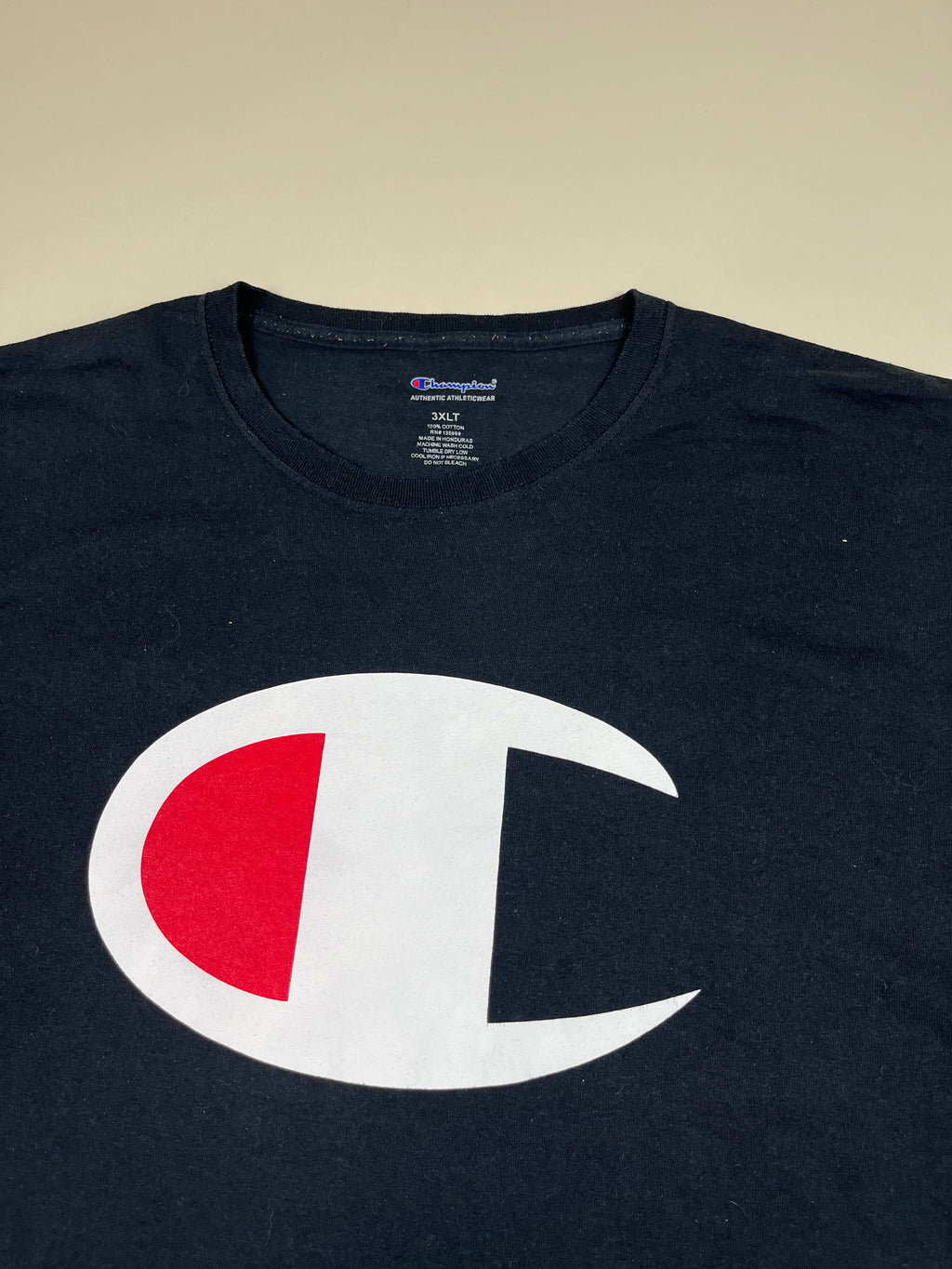 Champion T-Shirt Logo Print schwarz XXXL - second hand