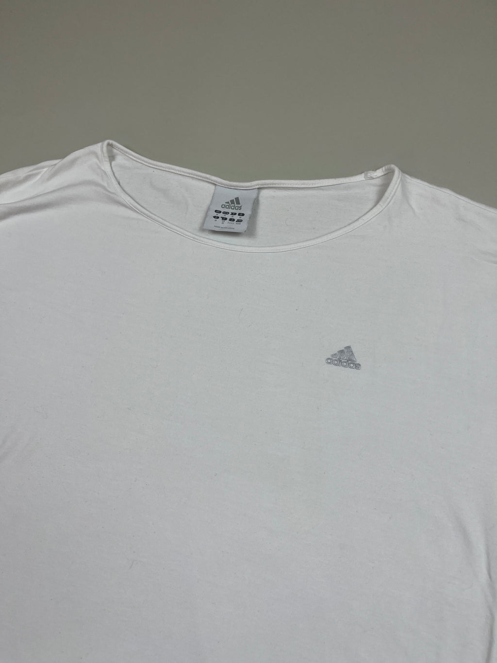 Y2K-Look Adidas Langarmshirt in Weiß M - second hand