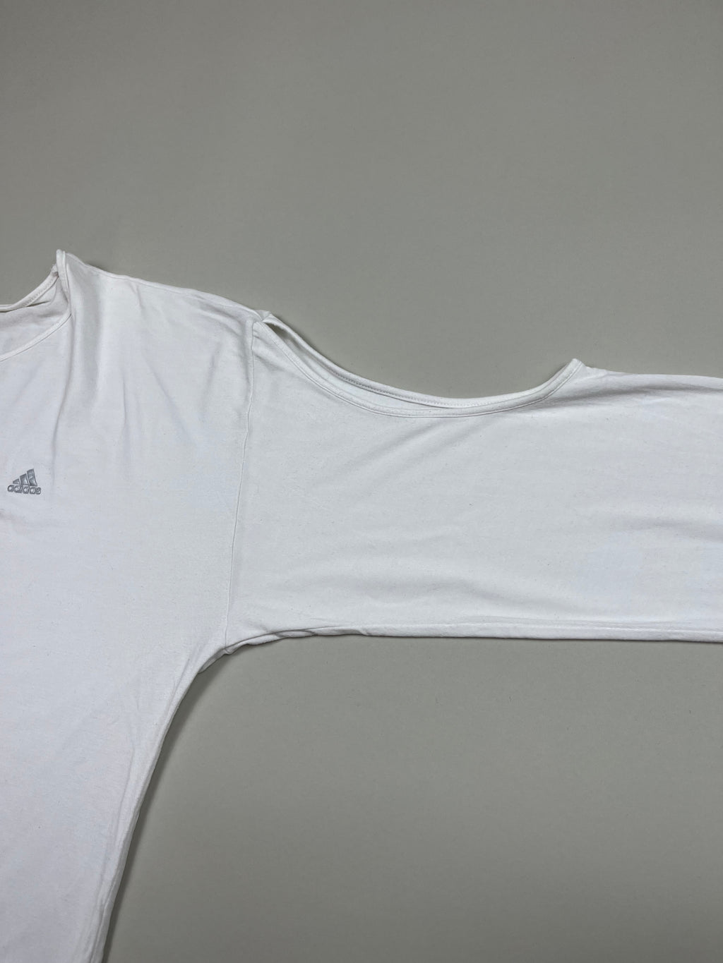 Y2K-Look Adidas Langarmshirt in Weiß M - second hand