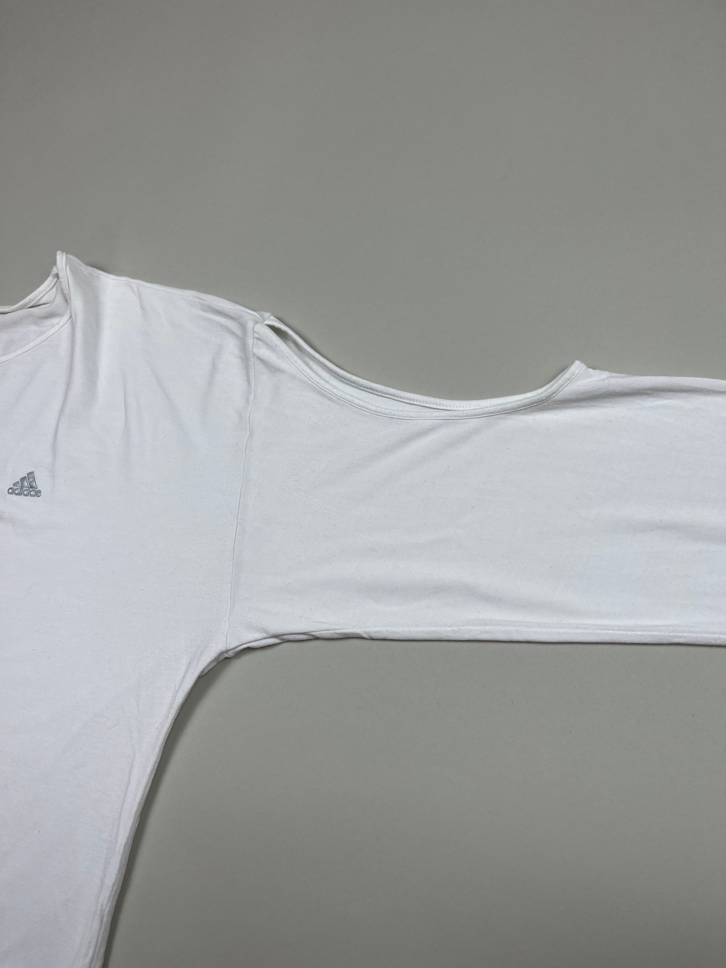 Y2K-Look Adidas Langarmshirt in Weiß M - second hand