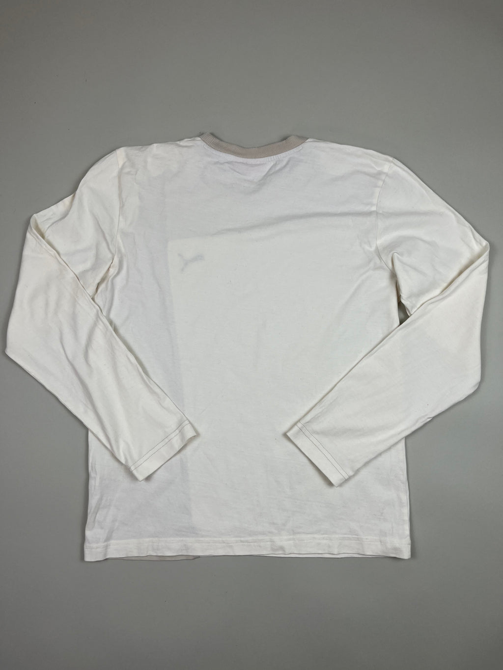 PUMA Langarmshirt in Creme und Beige M - second hand