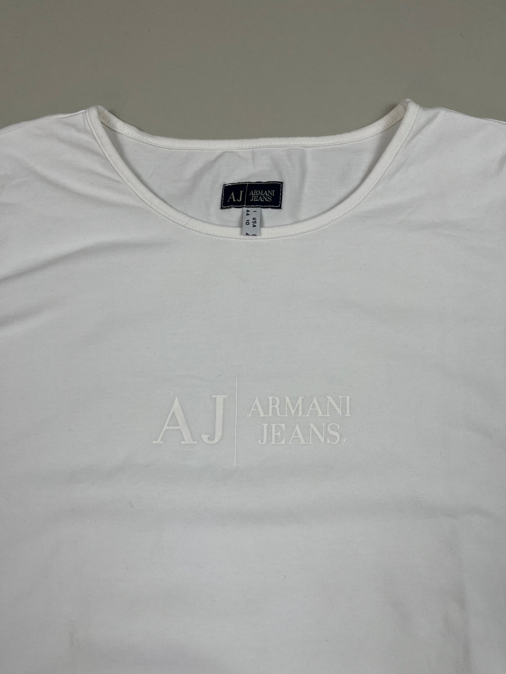 Armani Basic Langarmshirt weiß S -second hand