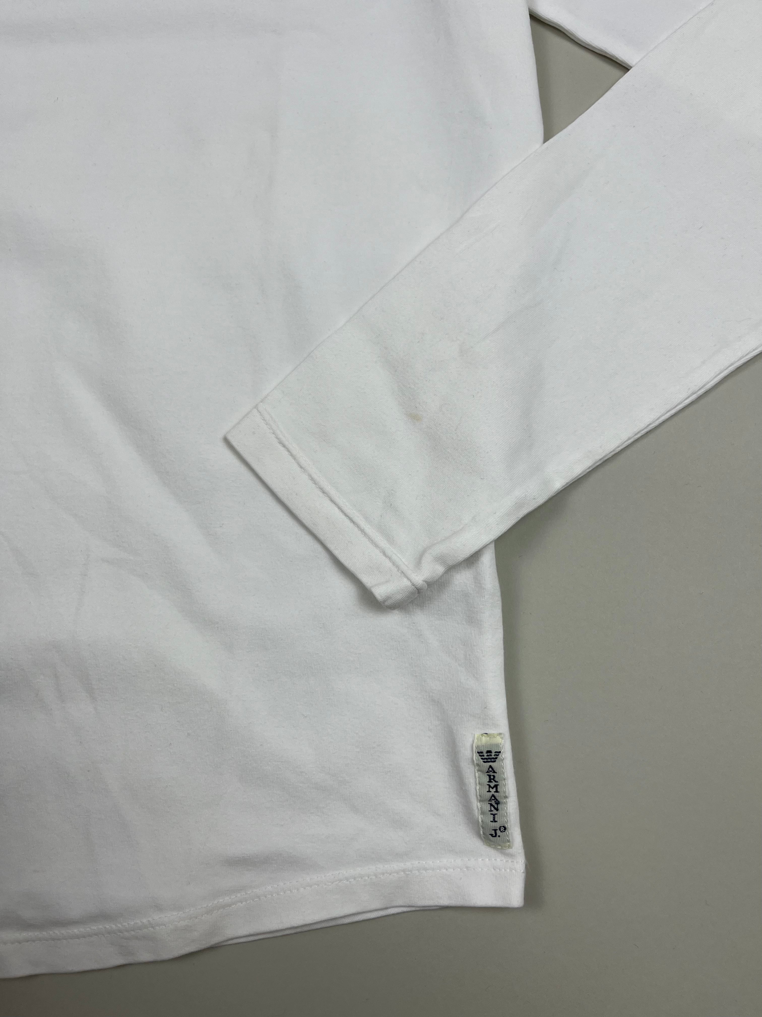 Armani Basic Langarmshirt weiß S -second hand