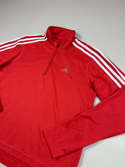 adidas Y2K Look Langarmshirt mit kurzem Reißverschluss S - second hand