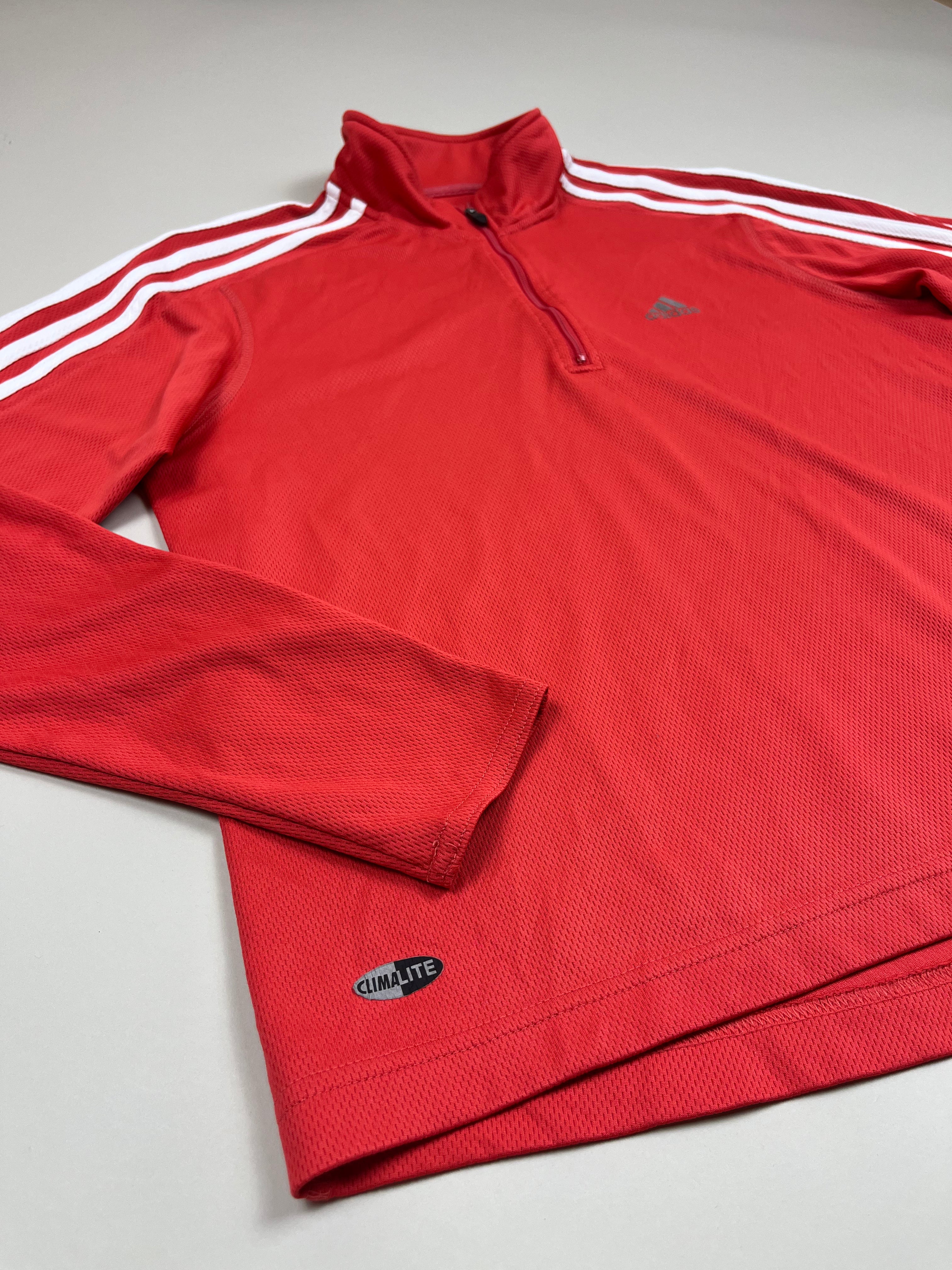 adidas Y2K Look Langarmshirt mit kurzem Reißverschluss S - second hand