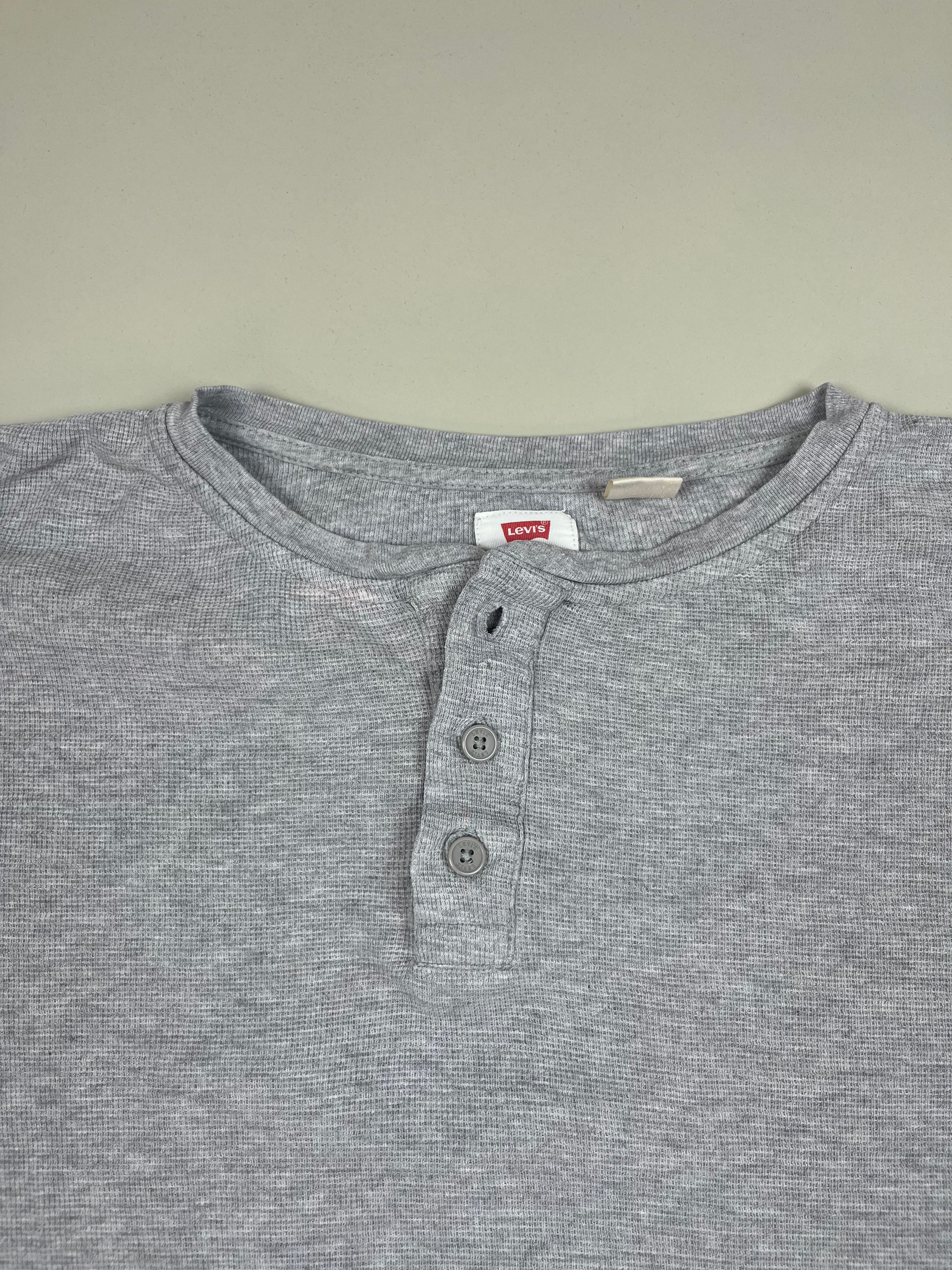 Levi’s Henley-Langarmshirt in Grau XL - second hand