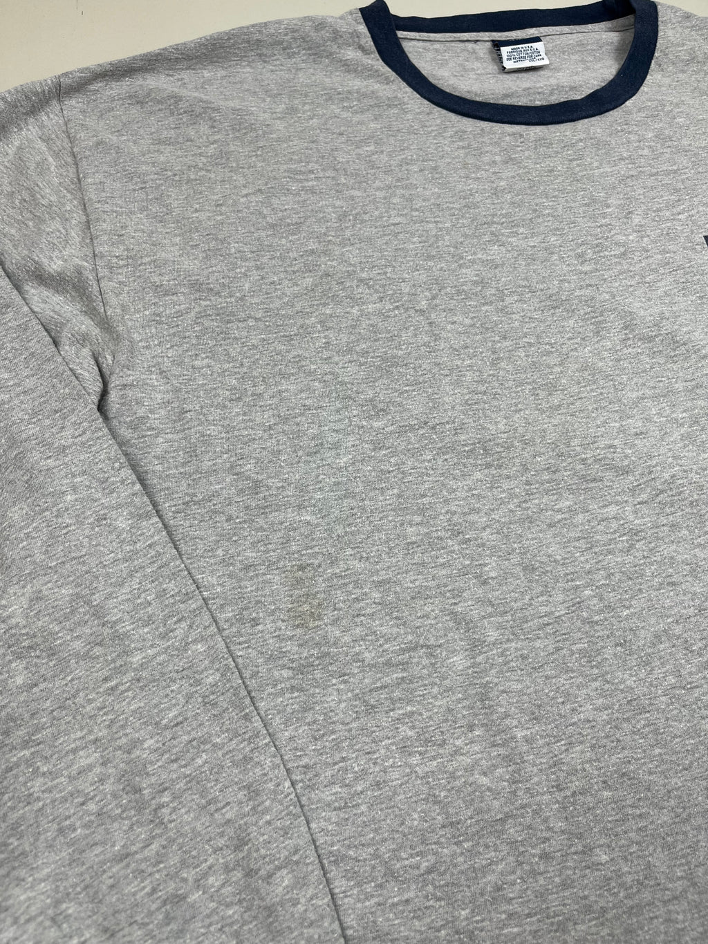 Tommy Hilfiger Langarmshirt in Grau meliert  Backprint XXL - second hand