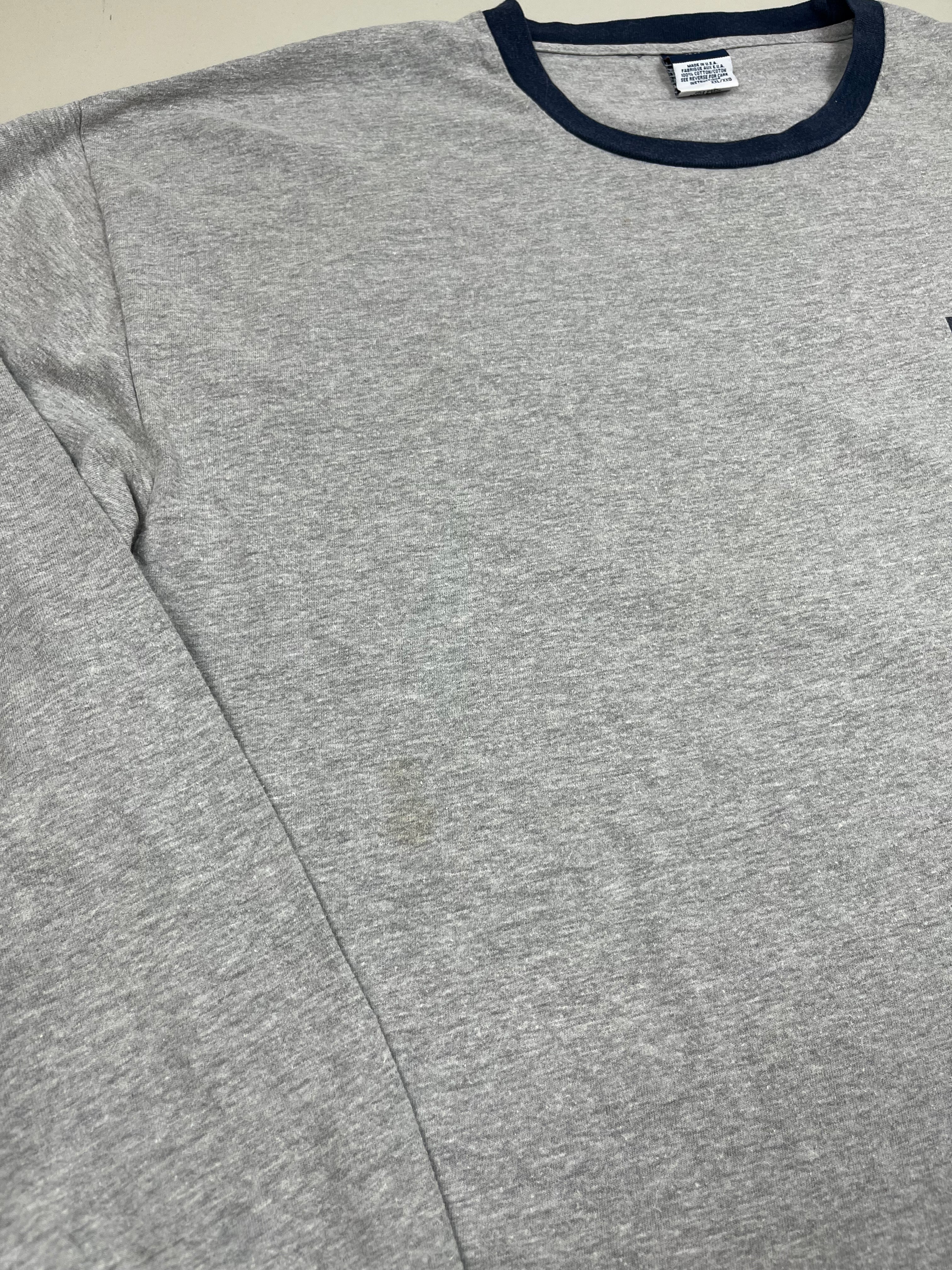 Tommy Hilfiger Langarmshirt in Grau meliert  Backprint XXL - second hand