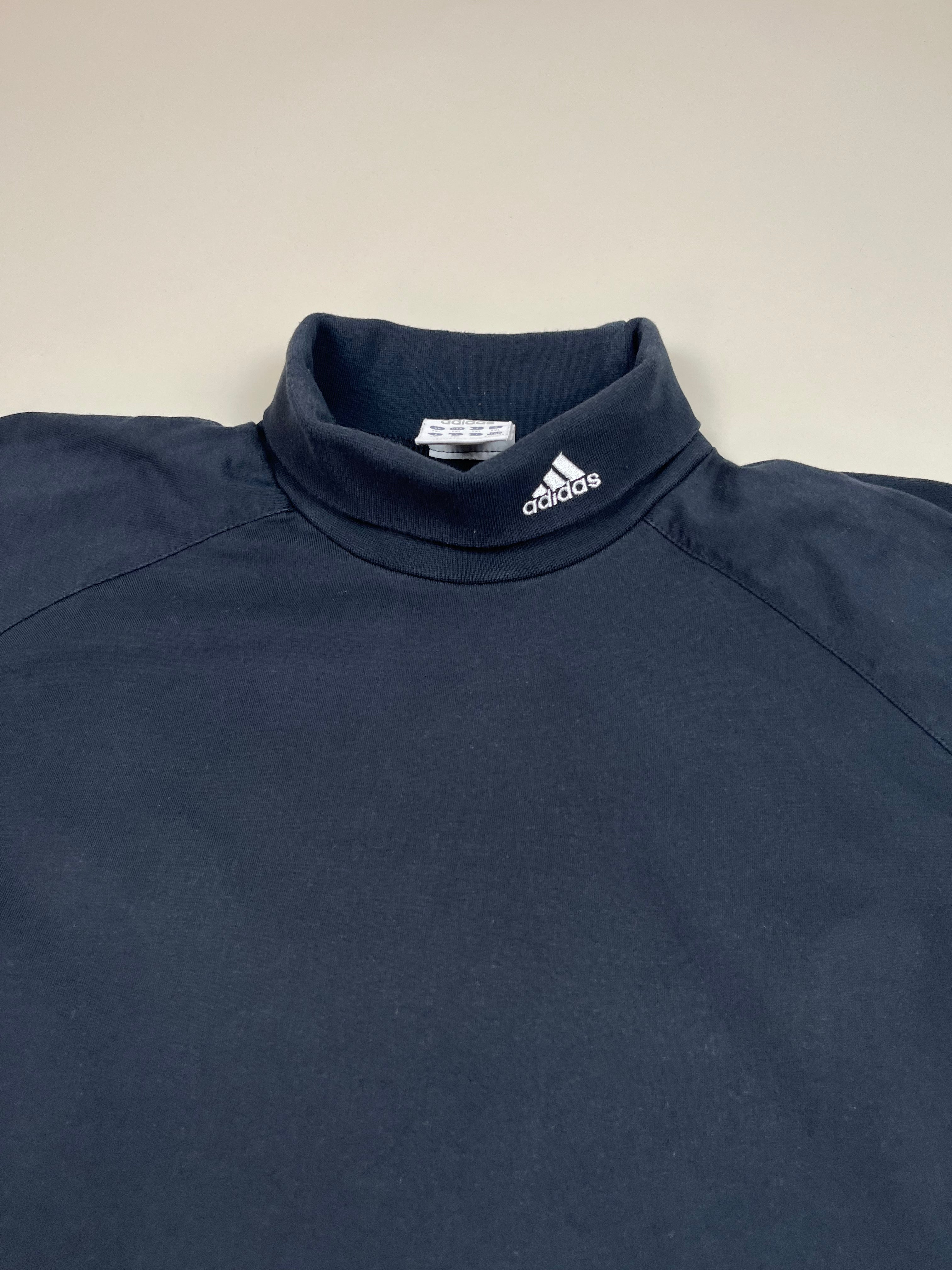 Adidas Rollkragen Langarmshirt schwarz XXL - second hand