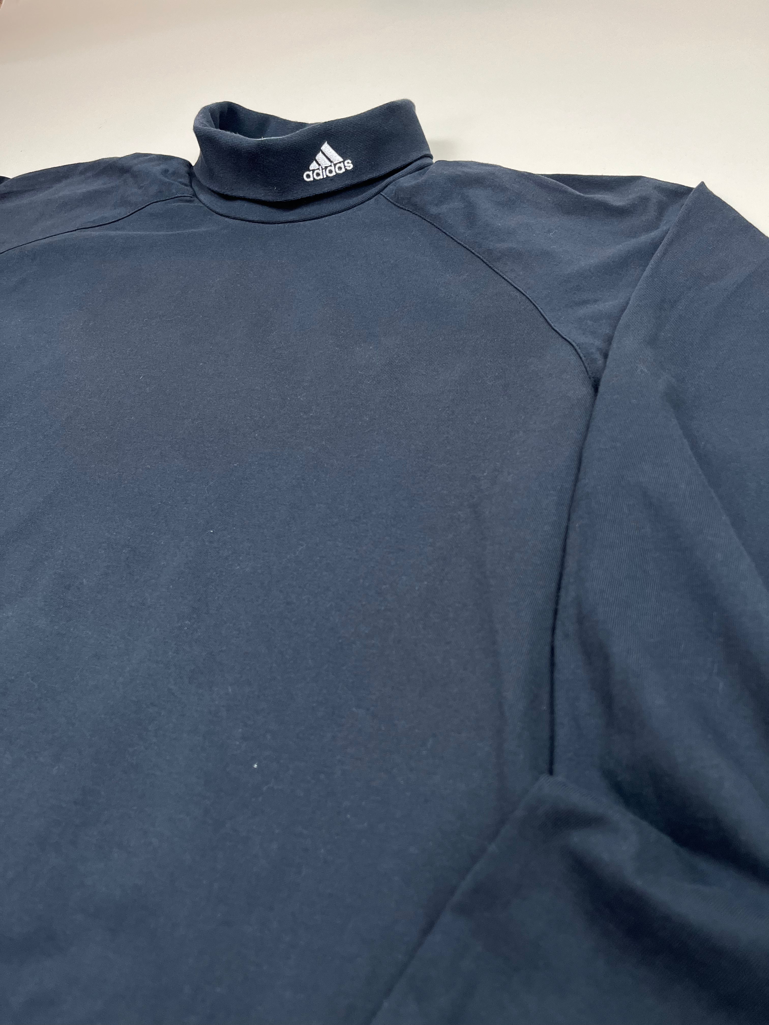 Adidas Rollkragen Langarmshirt schwarz XXL - second hand