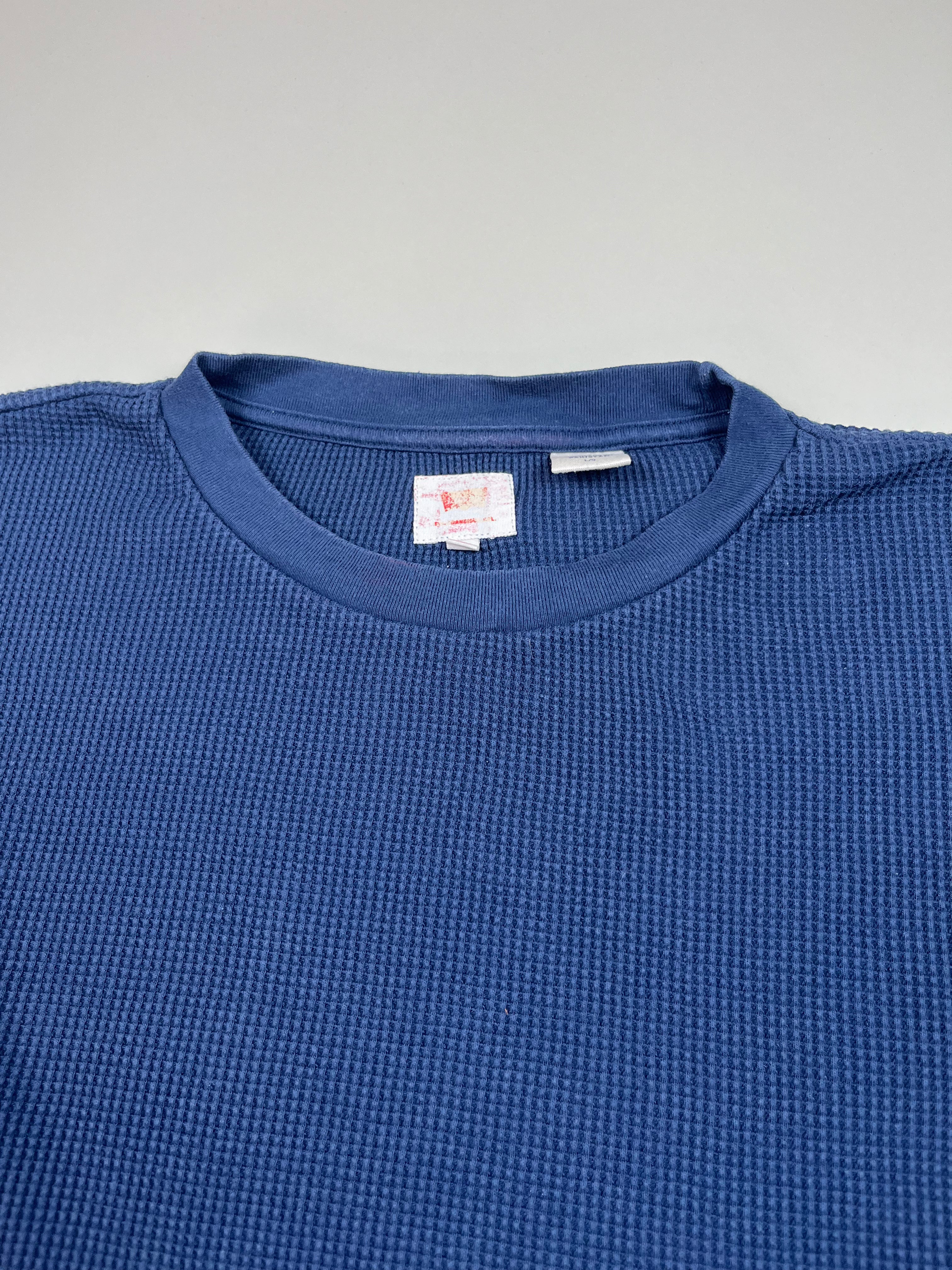 Levi's Langarmshirt dunkelblau basic L - second hand