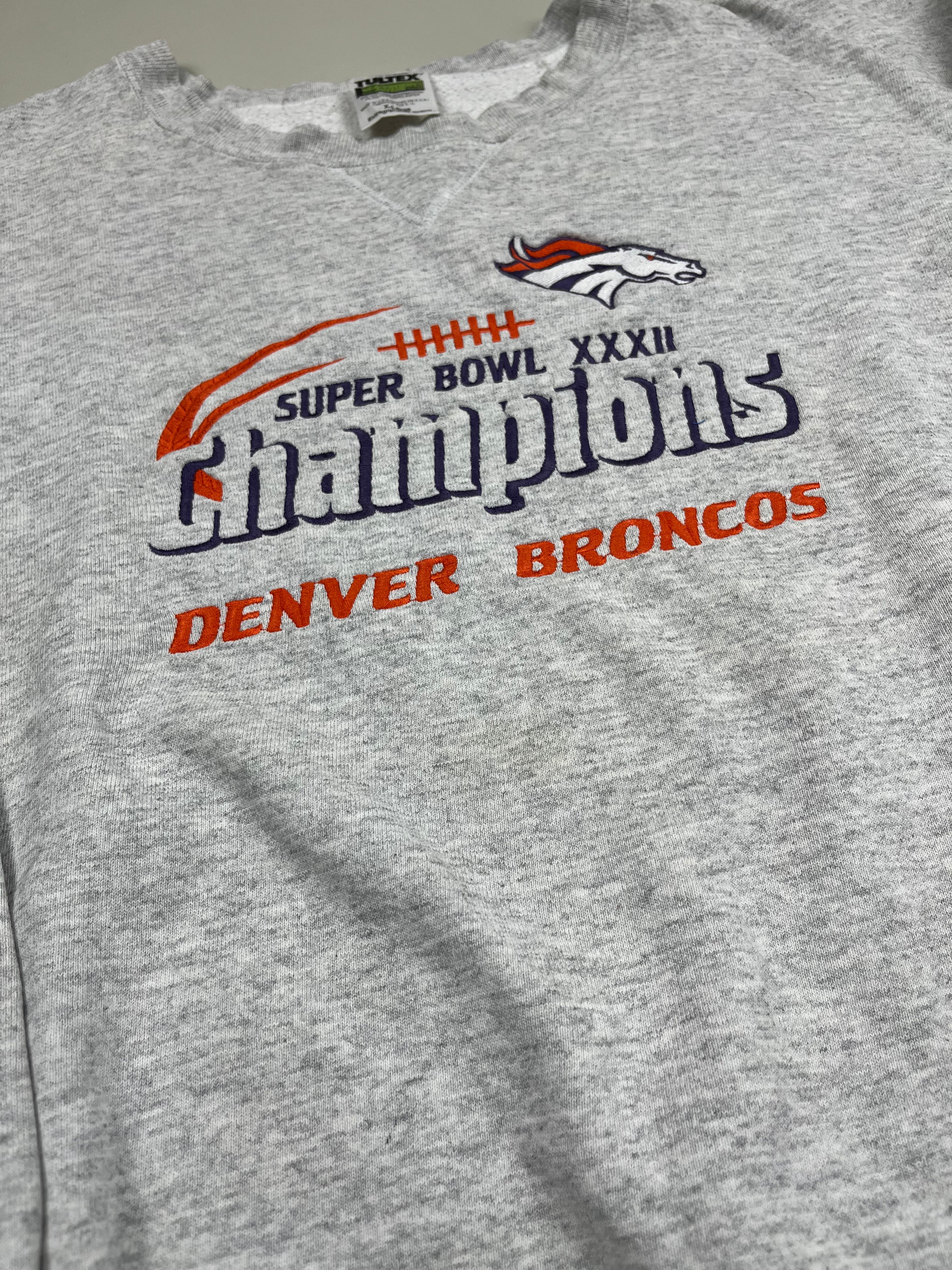 Vintage Denver Broncos Super Bowl Sweatshirt 90s XL - second hand