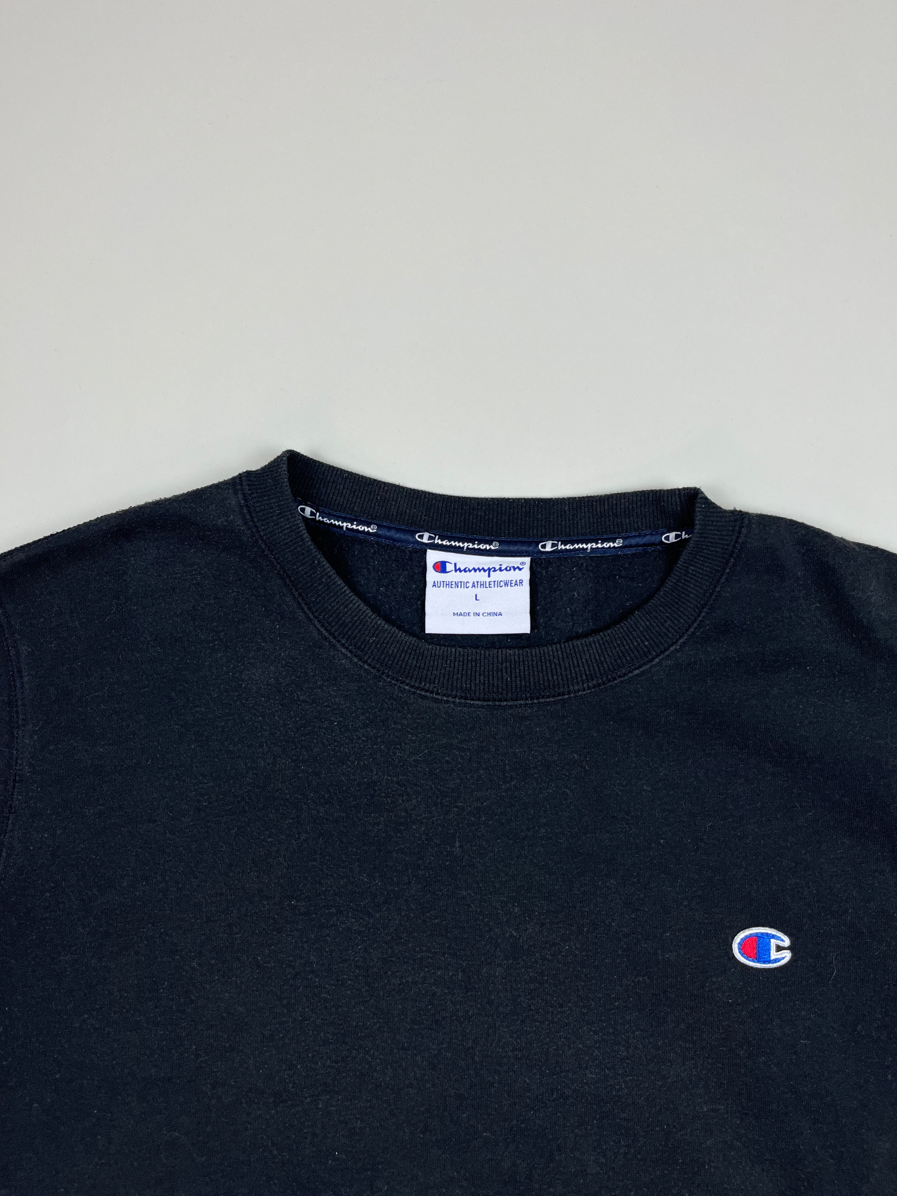 Champion Sweatshirt basic schwarz M / L - second hand