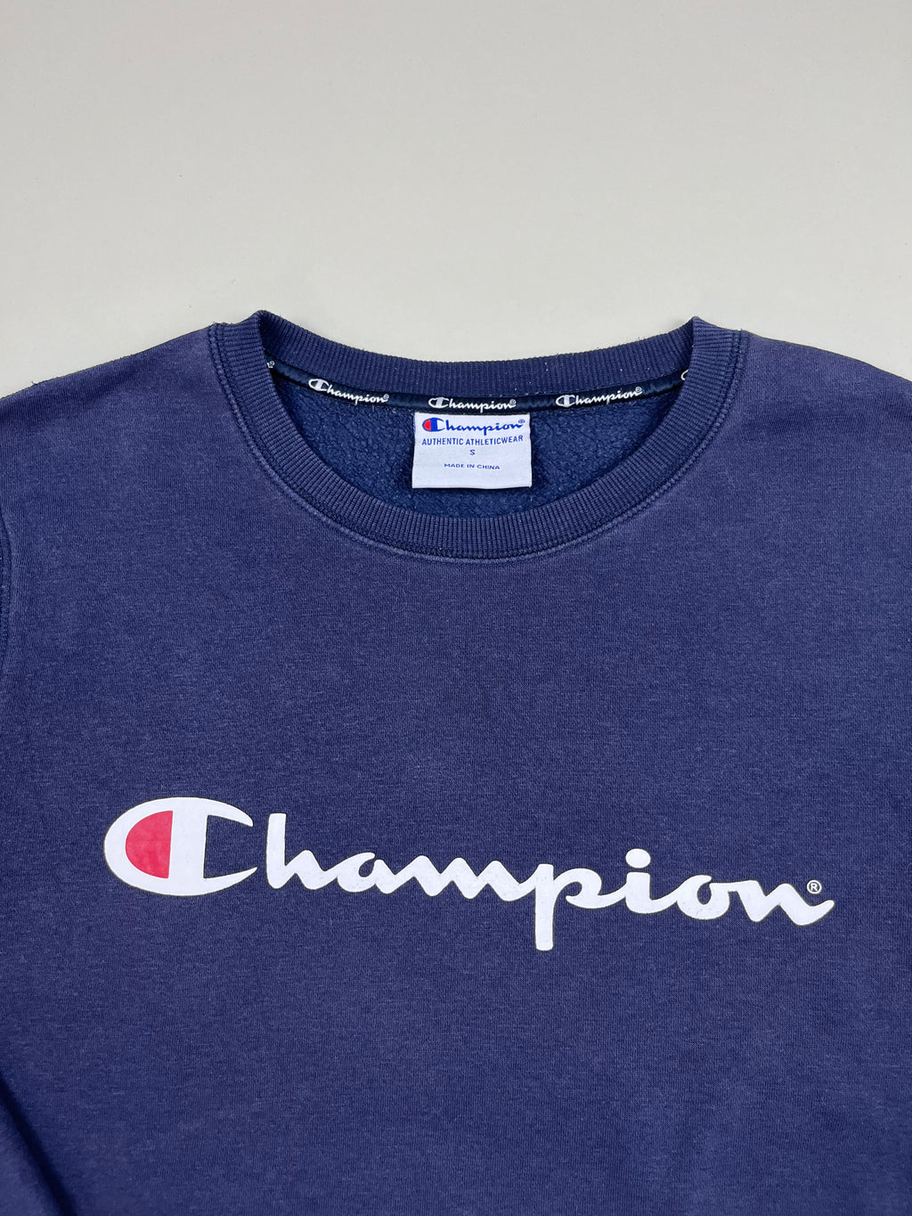 Champion Sweatshirt basic dunkelblau S - second hand