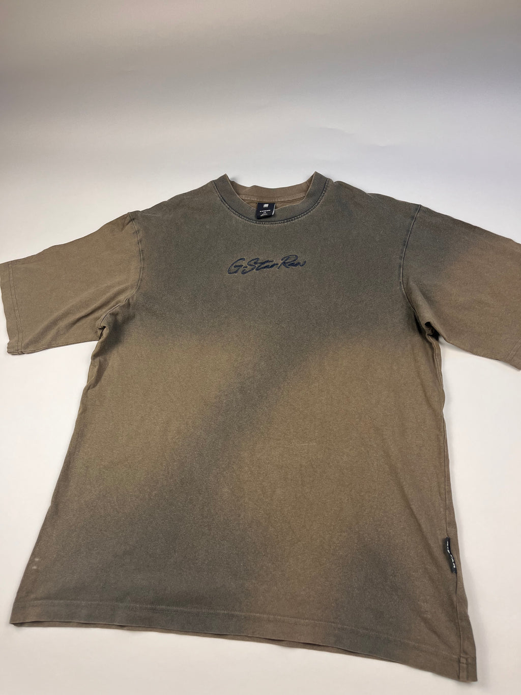 Vintage G-Star Raw T-Shirt Oversized Washed Khaki Second Hand
